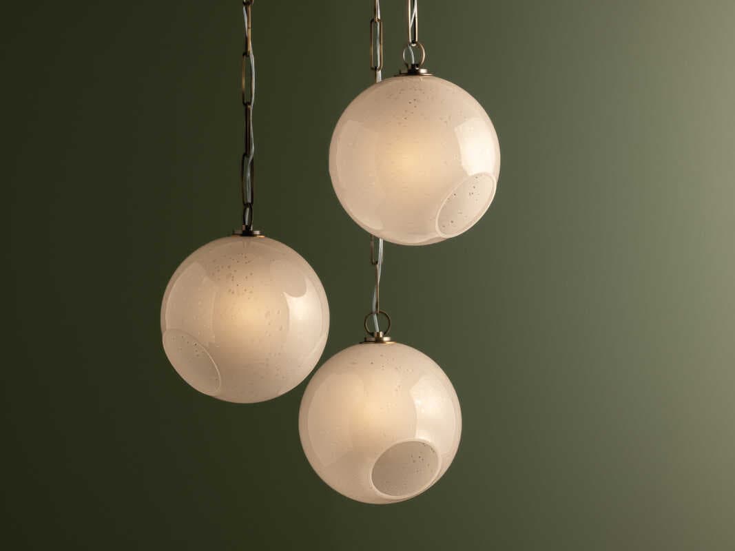 Troy Lighting Bramble 3-Light Patina Brass Globe Chandelier