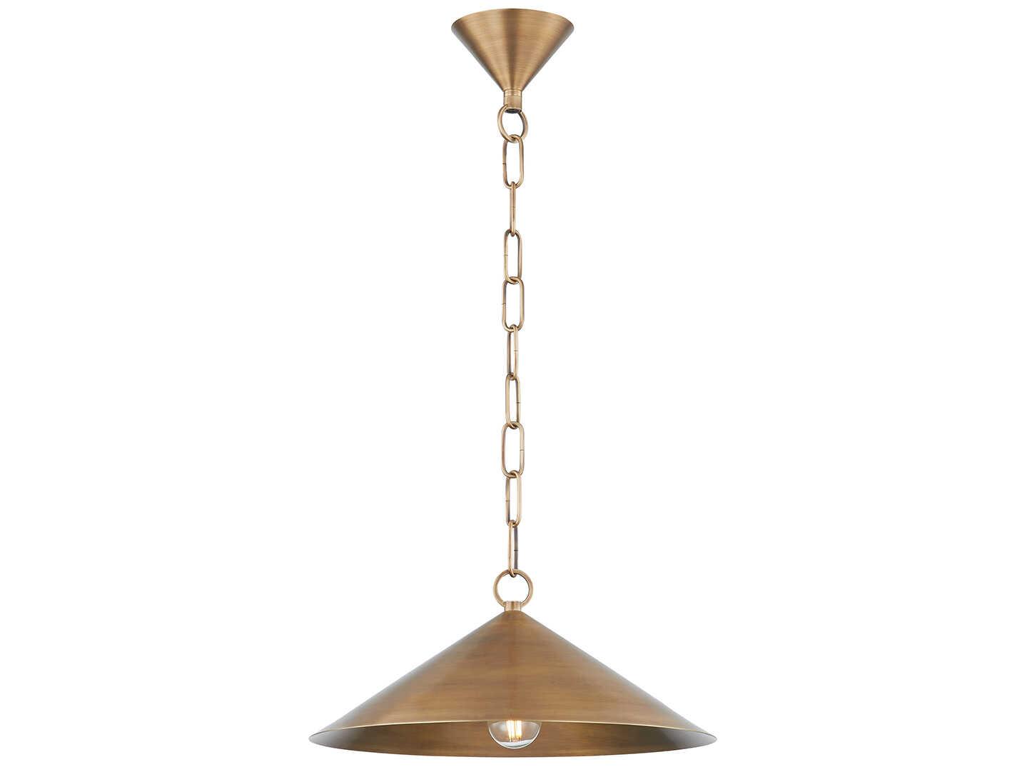 Troy Lighting Midvale 1-Light Patina Brass Pendant