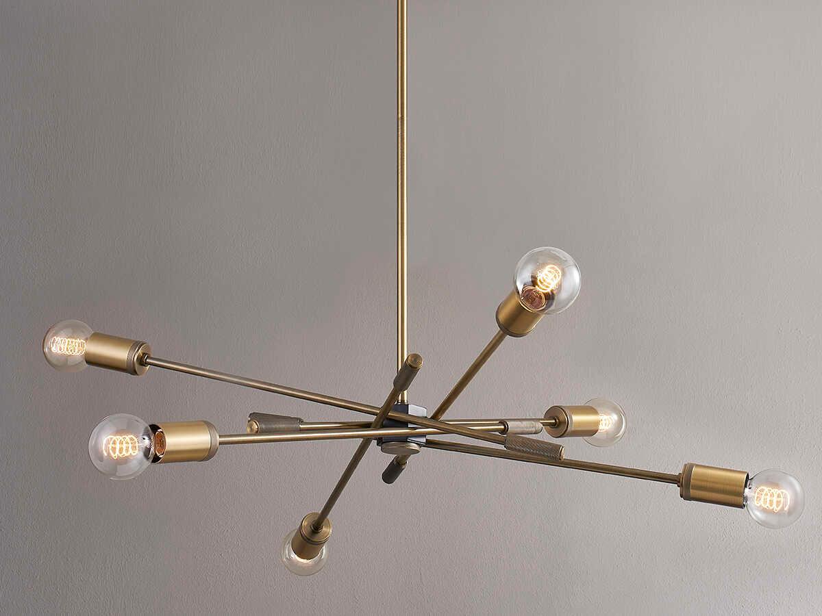 Troy Lighting Chino 6-Light Patina Brass Sputnik Chandelier