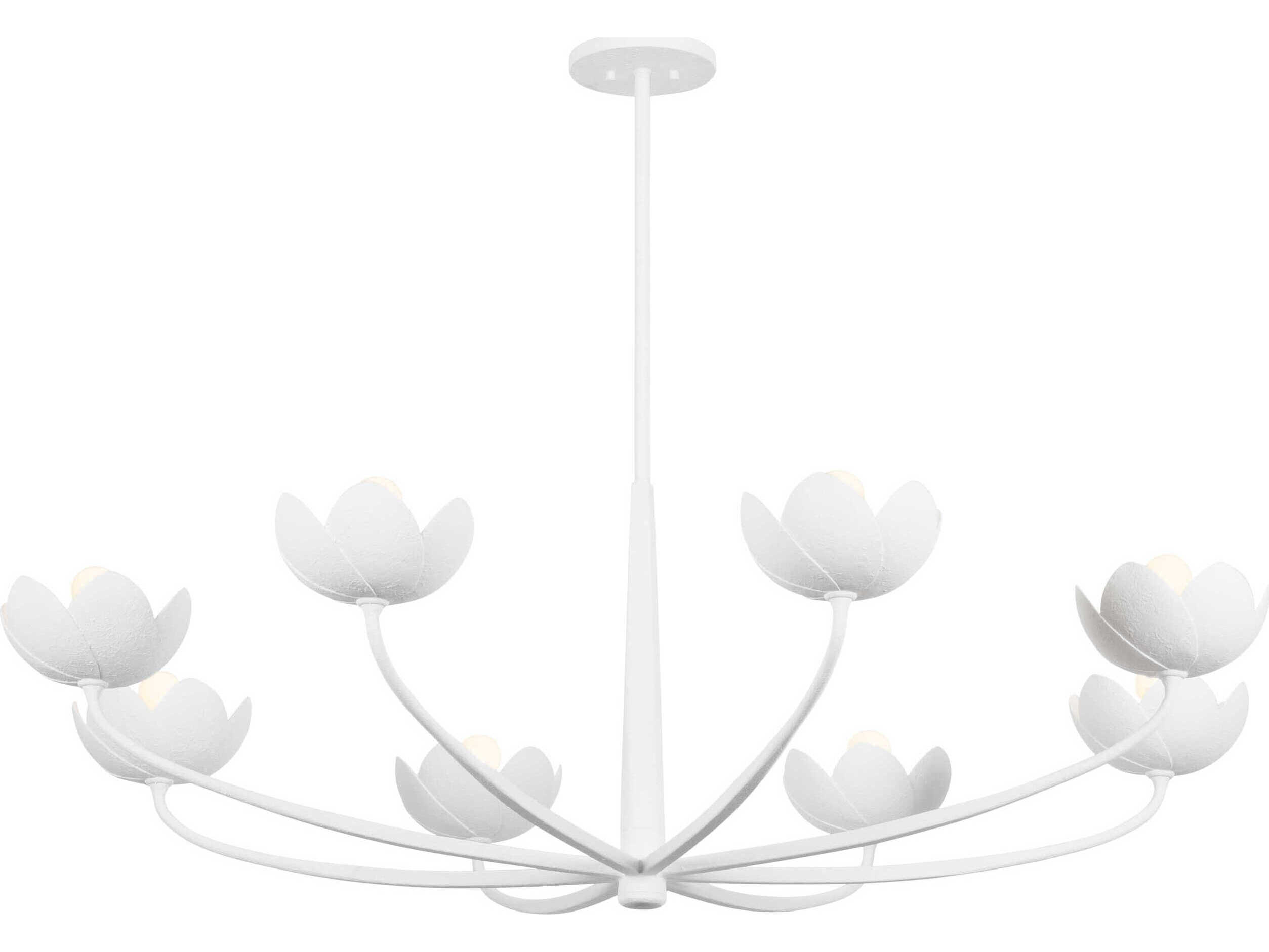 Troy Lighting Arcata 8-Light Gesso White Chandelier