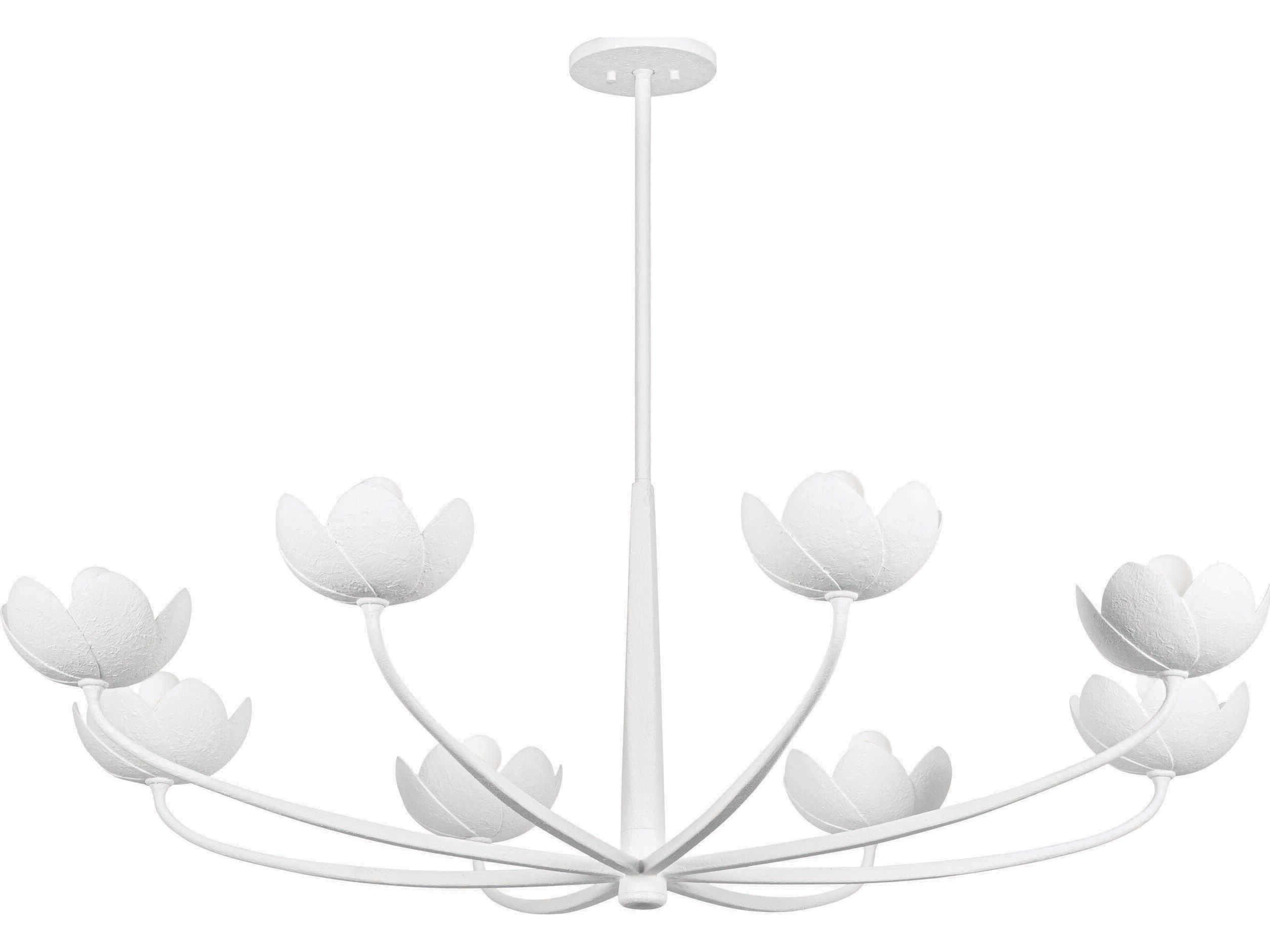 Troy Lighting Arcata 8-Light Gesso White Chandelier