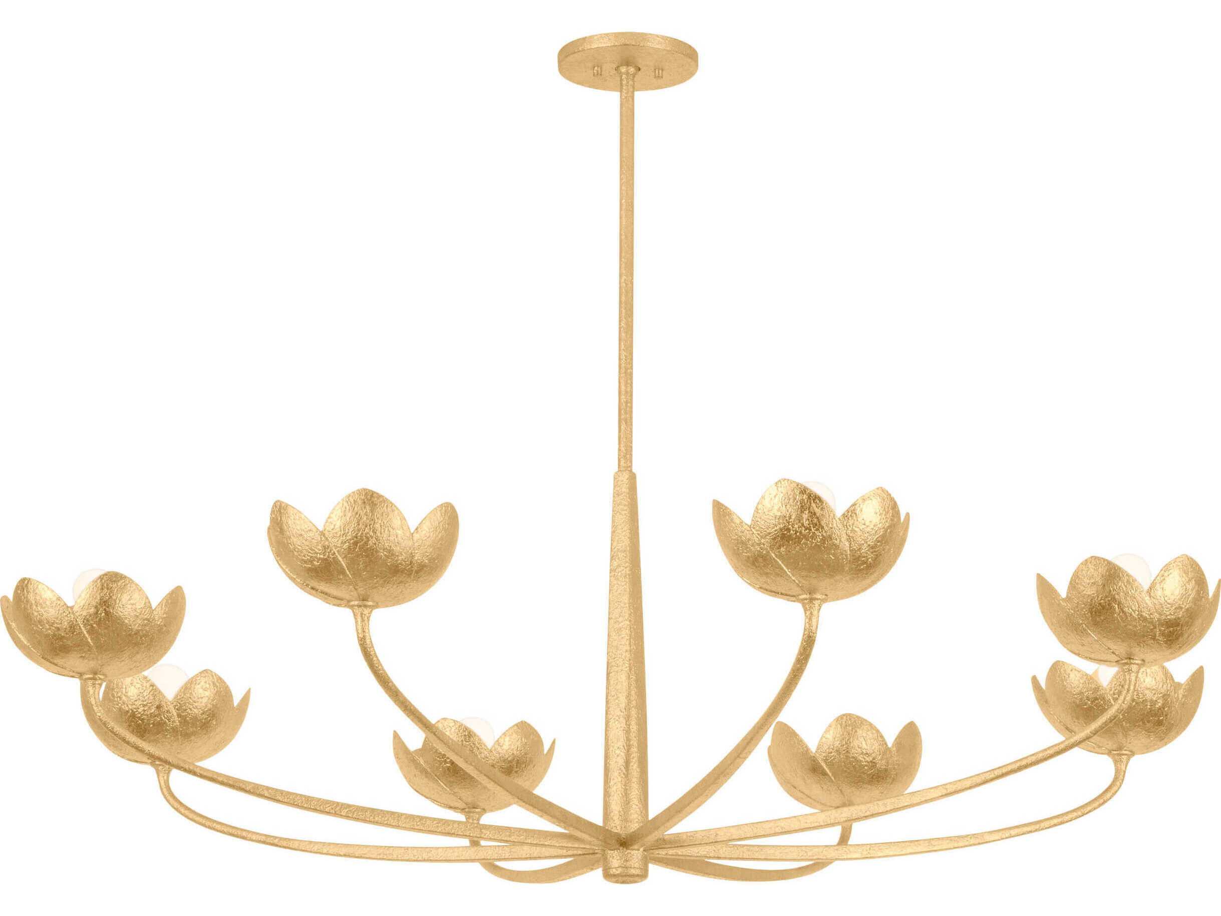Troy Lighting Arcata 8-Light Vintage Gold Leaf Chandelier