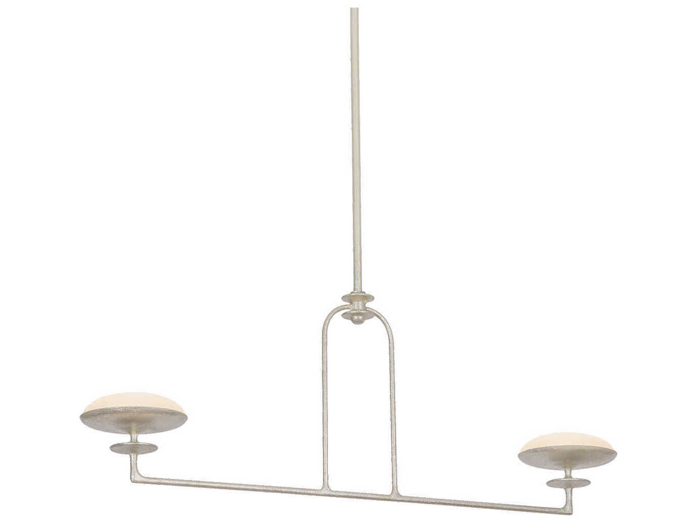 Troy Lighting Pacific 2-Light Warm Silver Leaf Linear Island Pendant