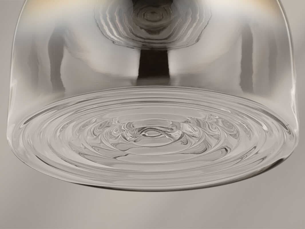 Troy Lighting Beryl 1-Light Patina Brass Glass Pendant