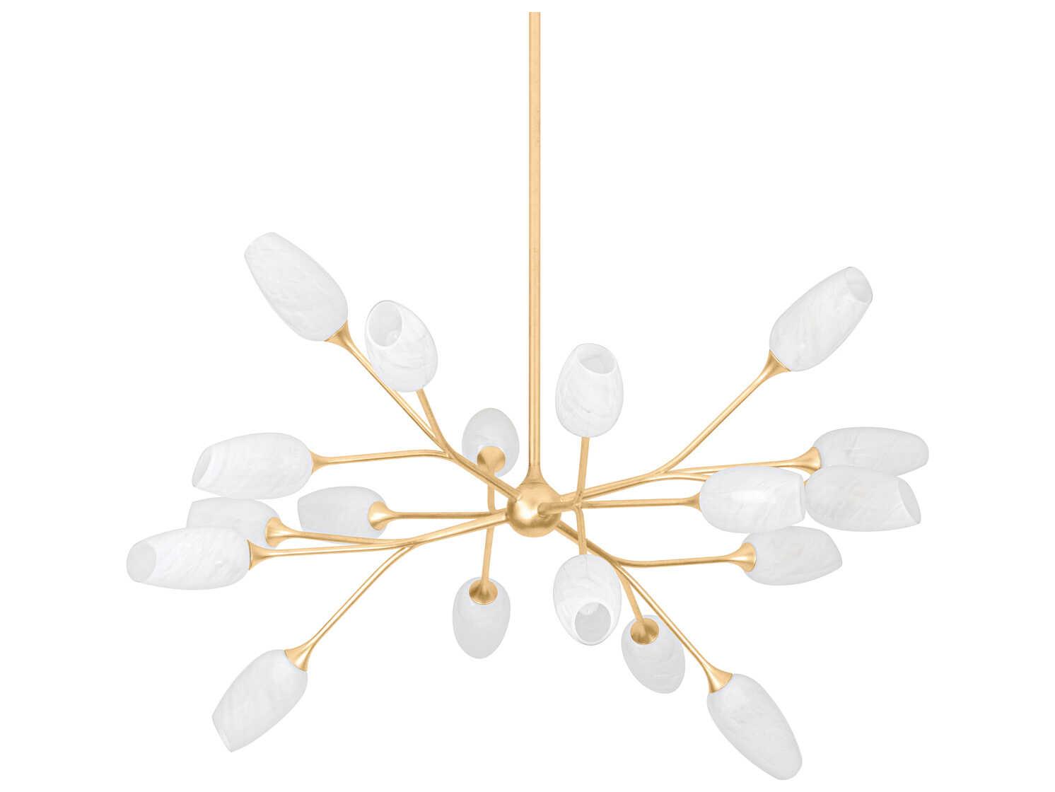 Troy Lighting Aldean 18-Light Vintage Gold Leaf Silver Chandelier