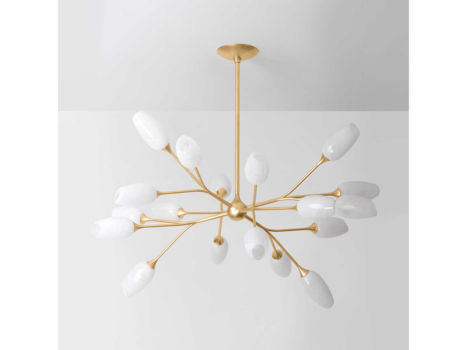 Troy Lighting Aldean 18-Light Vintage Gold Leaf Silver Chandelier