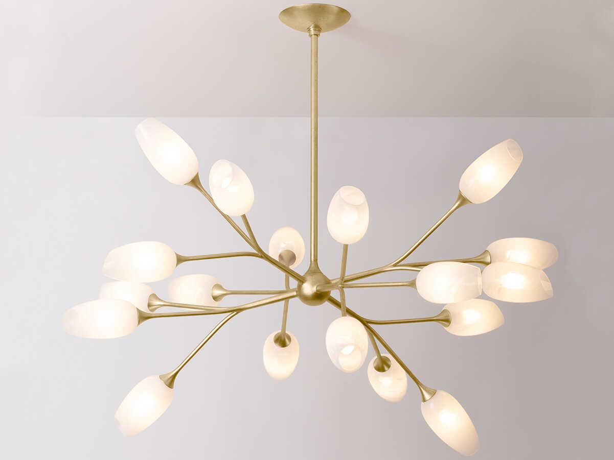 Troy Lighting Aldean 18-Light Vintage Gold Leaf Silver Chandelier