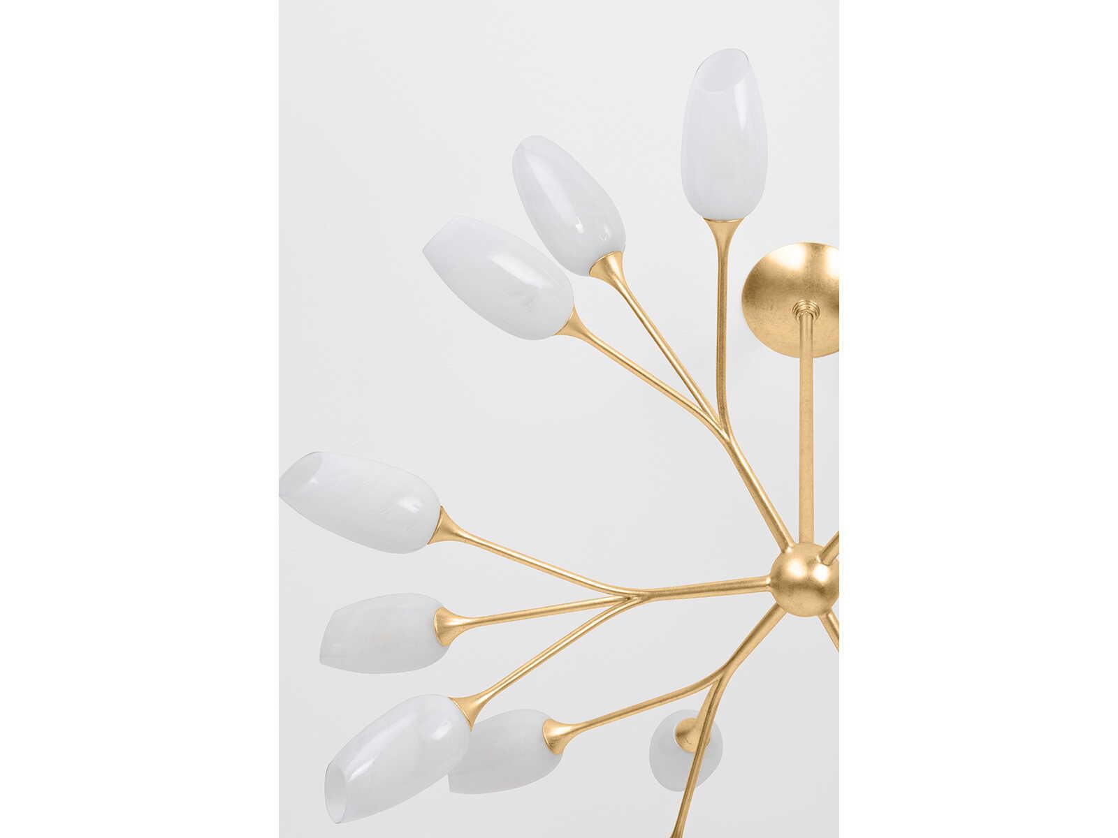 Troy Lighting Aldean 18-Light Vintage Gold Leaf Silver Chandelier