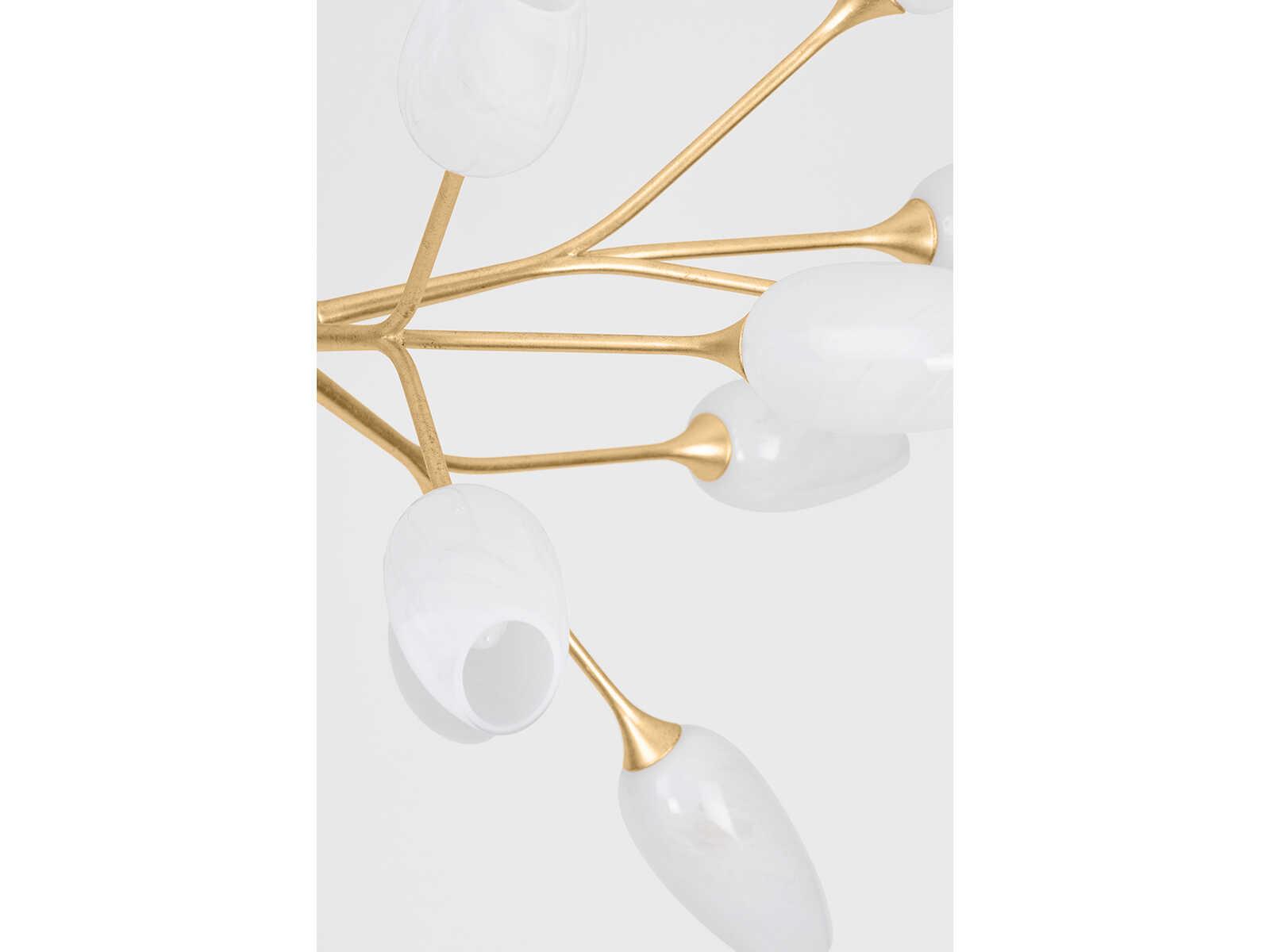 Troy Lighting Aldean 18-Light Vintage Gold Leaf Silver Chandelier