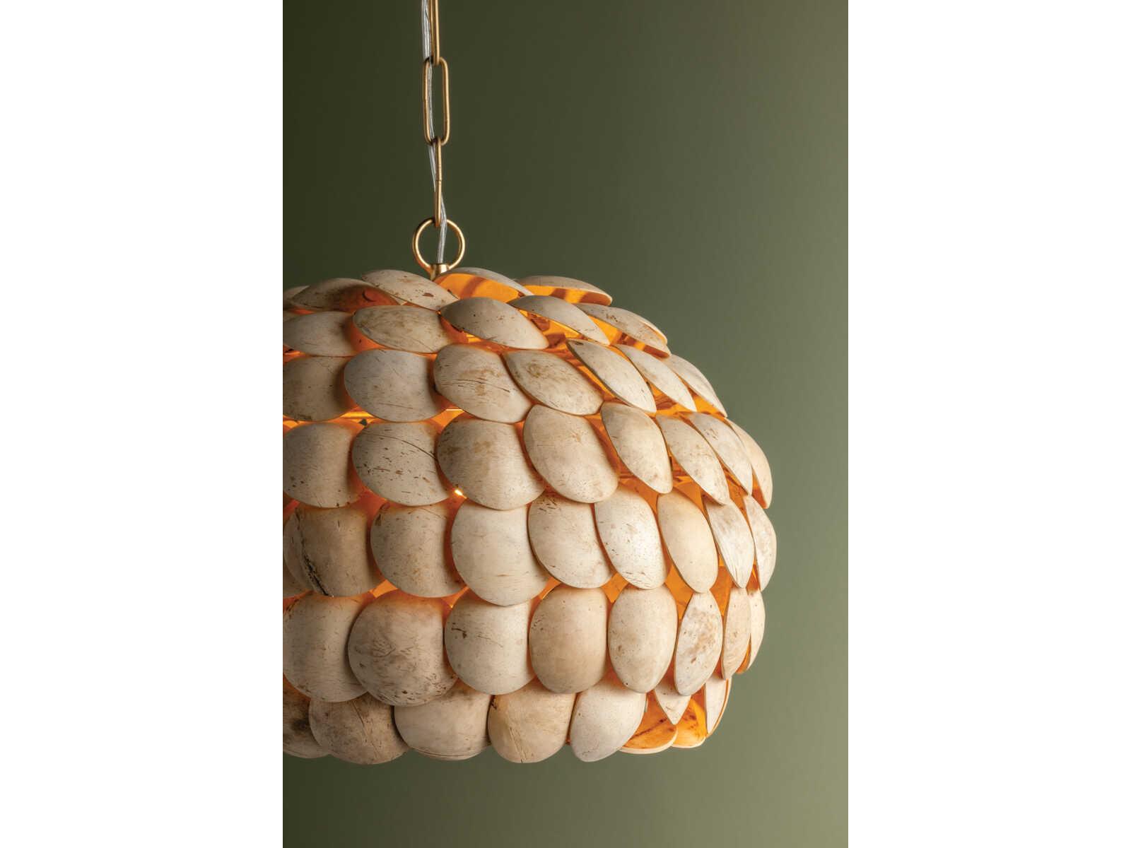 Troy Lighting Edric 1-Light Vintage Gold Leaf Pendant