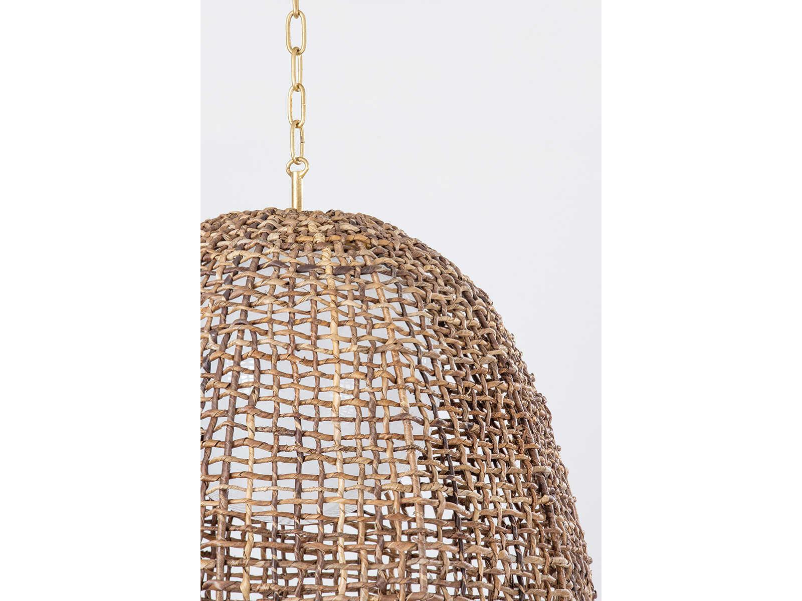 Troy Lighting Maester 1-Light Vintage Gold Leaf Silver Pendant