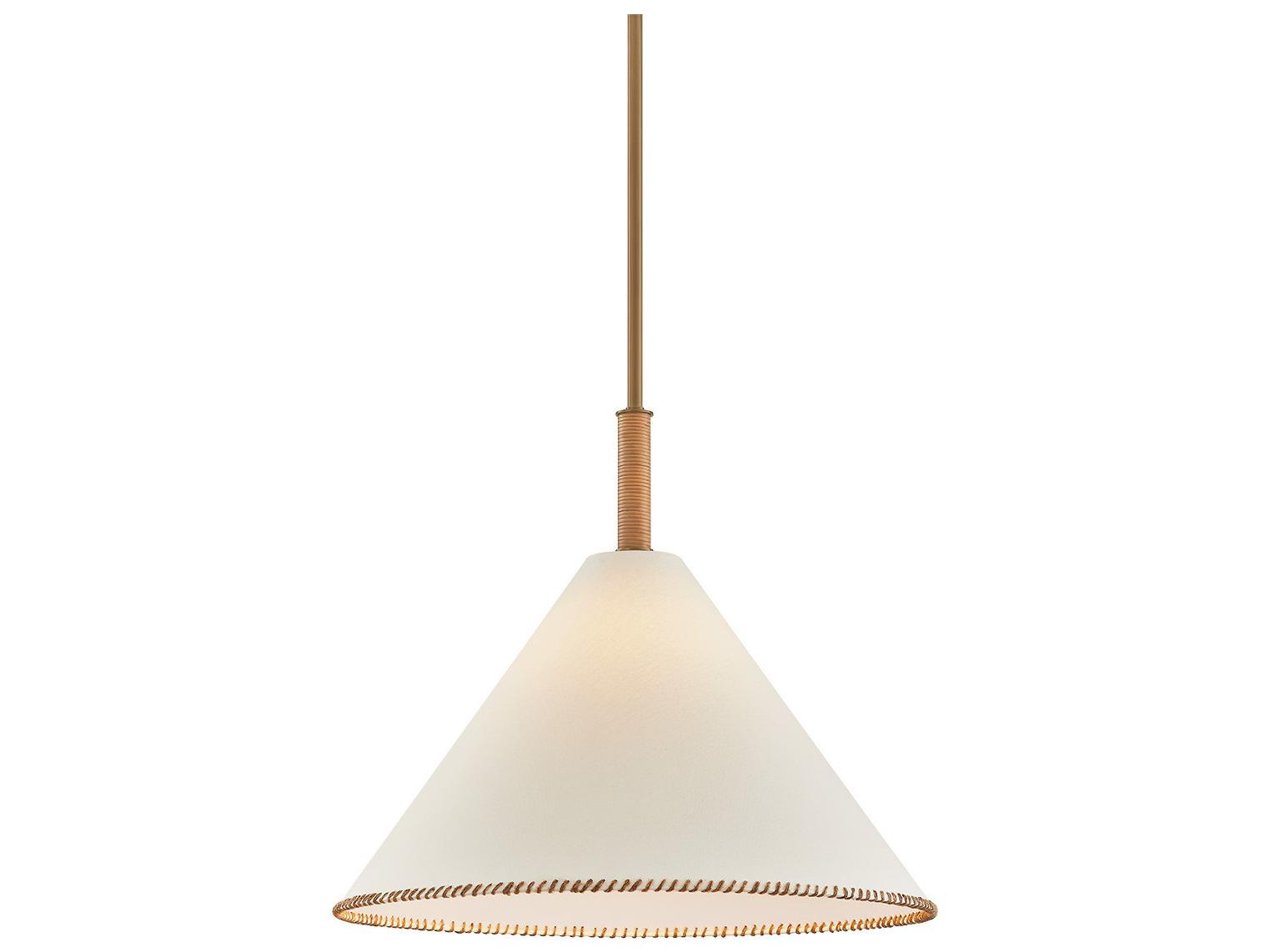 Troy Lighting Stoney 1-Light Patina Brass Pendant