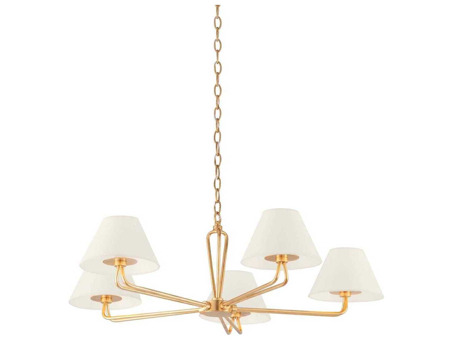 Troy Lighting Ozias 5-Light Gold Candelabra Empire Chandelier