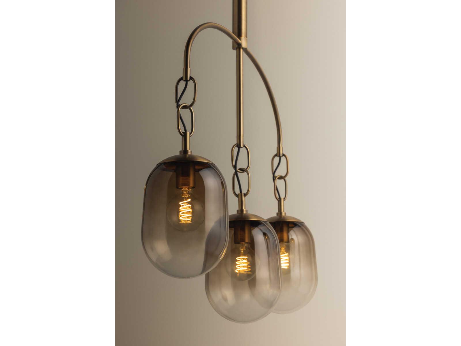 Troy Lighting Harvey 5-Light Patina Brass Tiered Chandelier