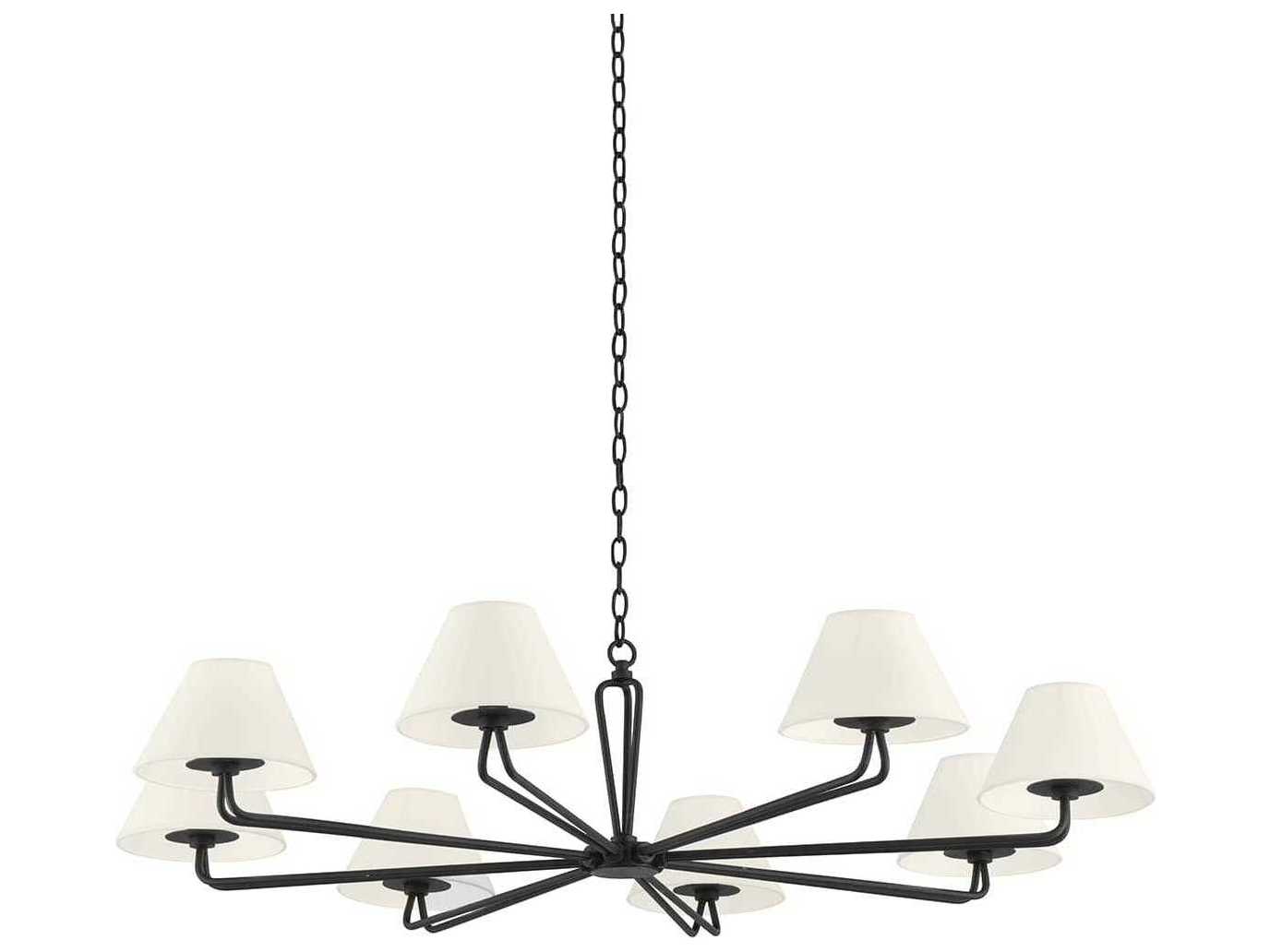 Troy Lighting Ozias 8-Light Black Candelabra Empire Chandelier