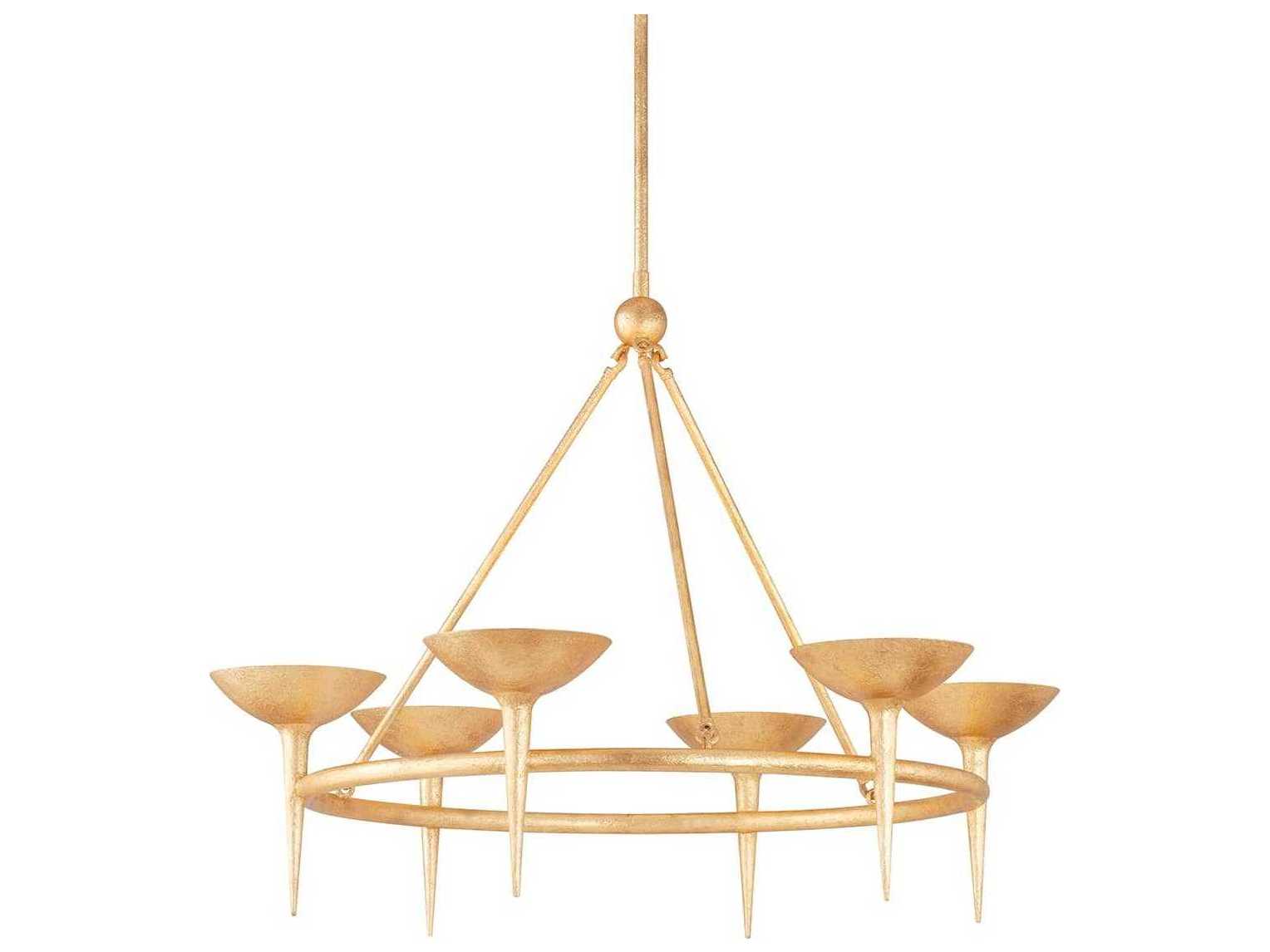 Troy Lighting Cecilia 6-Light Gold Bowl Chandelier