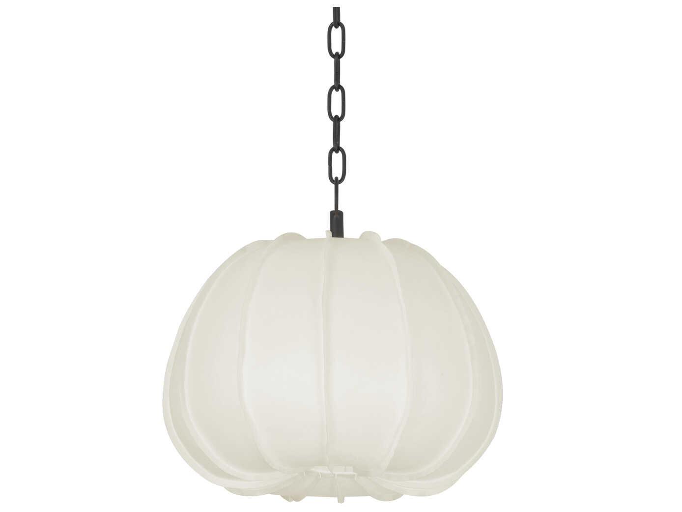 Troy Lighting Bayu 1-Light Forged Iron White Round Pendant