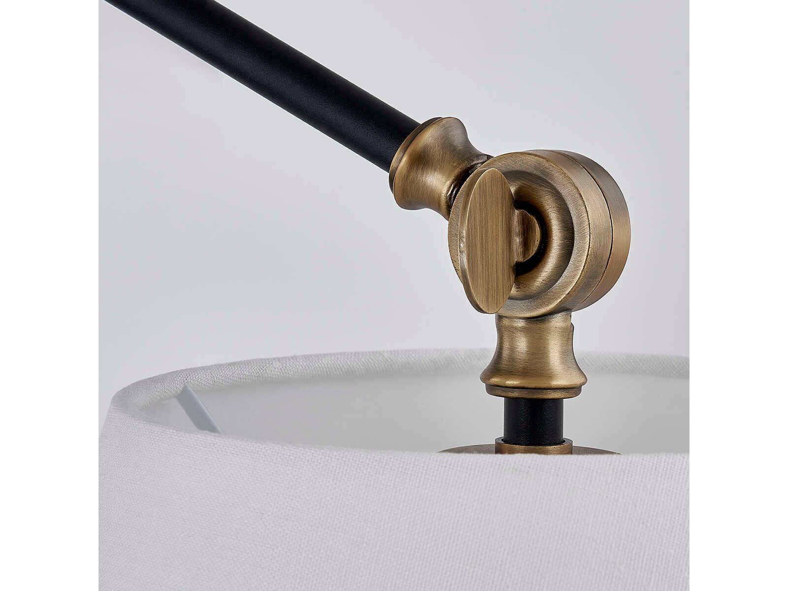 Troy Lighting Navin 3-Light Patina Brass Black Empire Chandelier