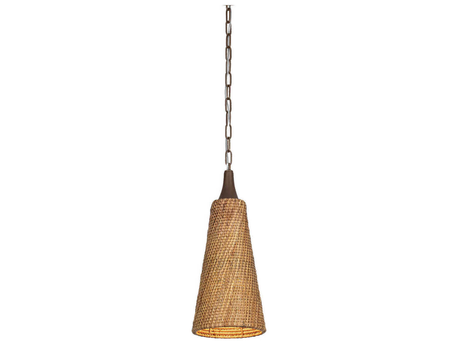 Troy Lighting Kenzo 1-Light Bronze Leaf Brown Mini Pendant