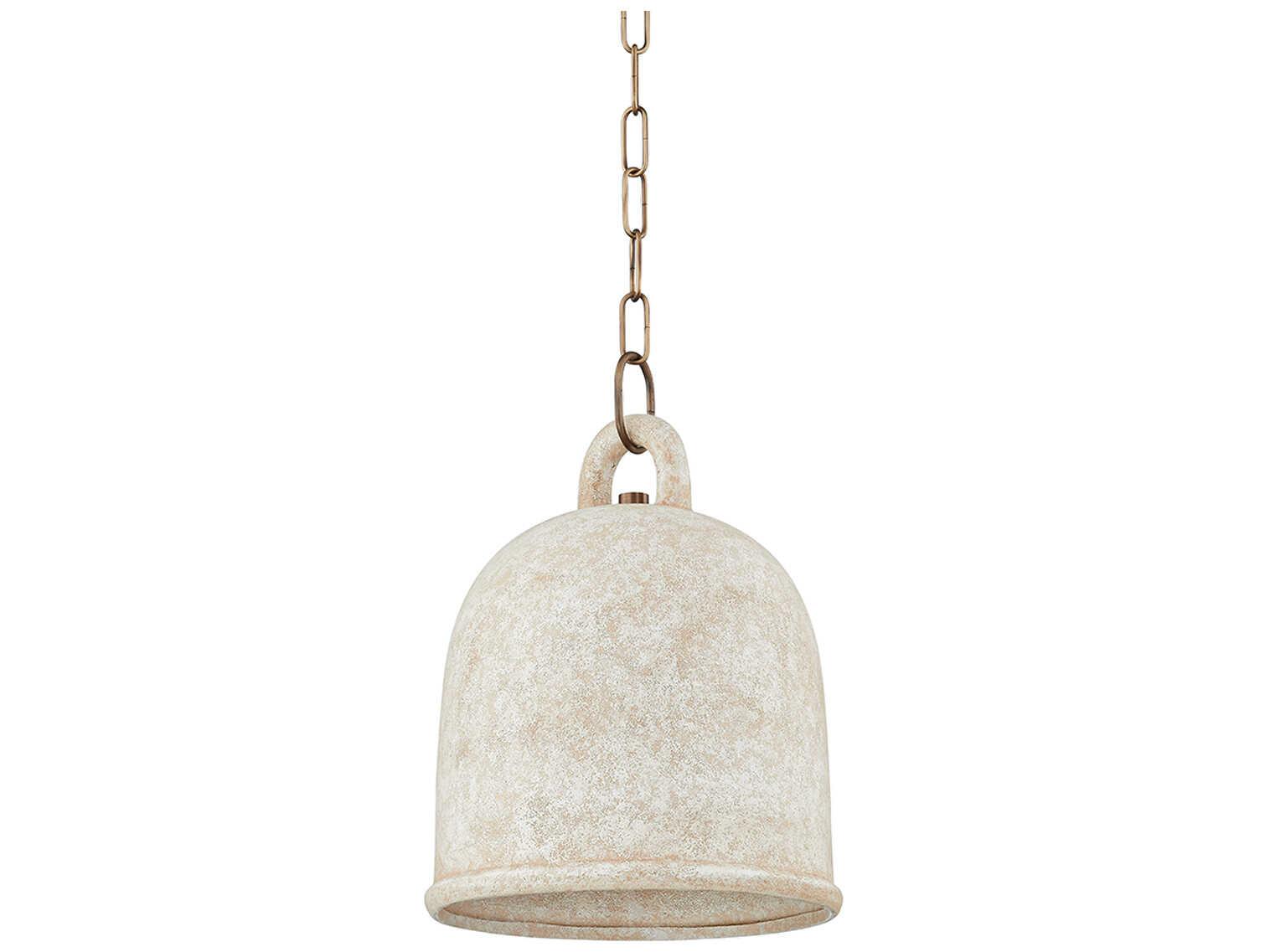 Troy Lighting Relic 1-Light Patina Brass Bell Mini Pendant