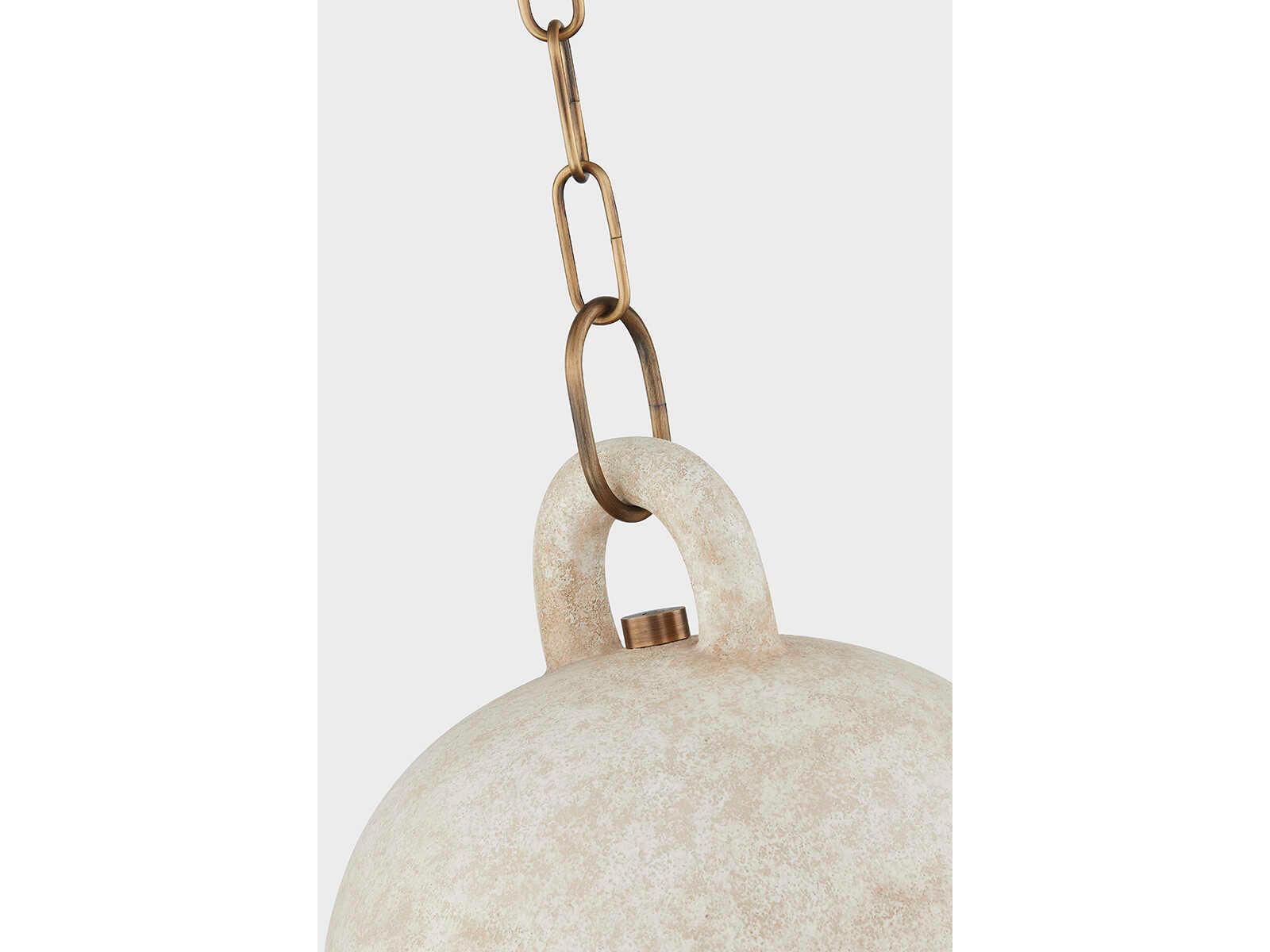 Troy Lighting Relic 1-Light Patina Brass Bell Mini Pendant