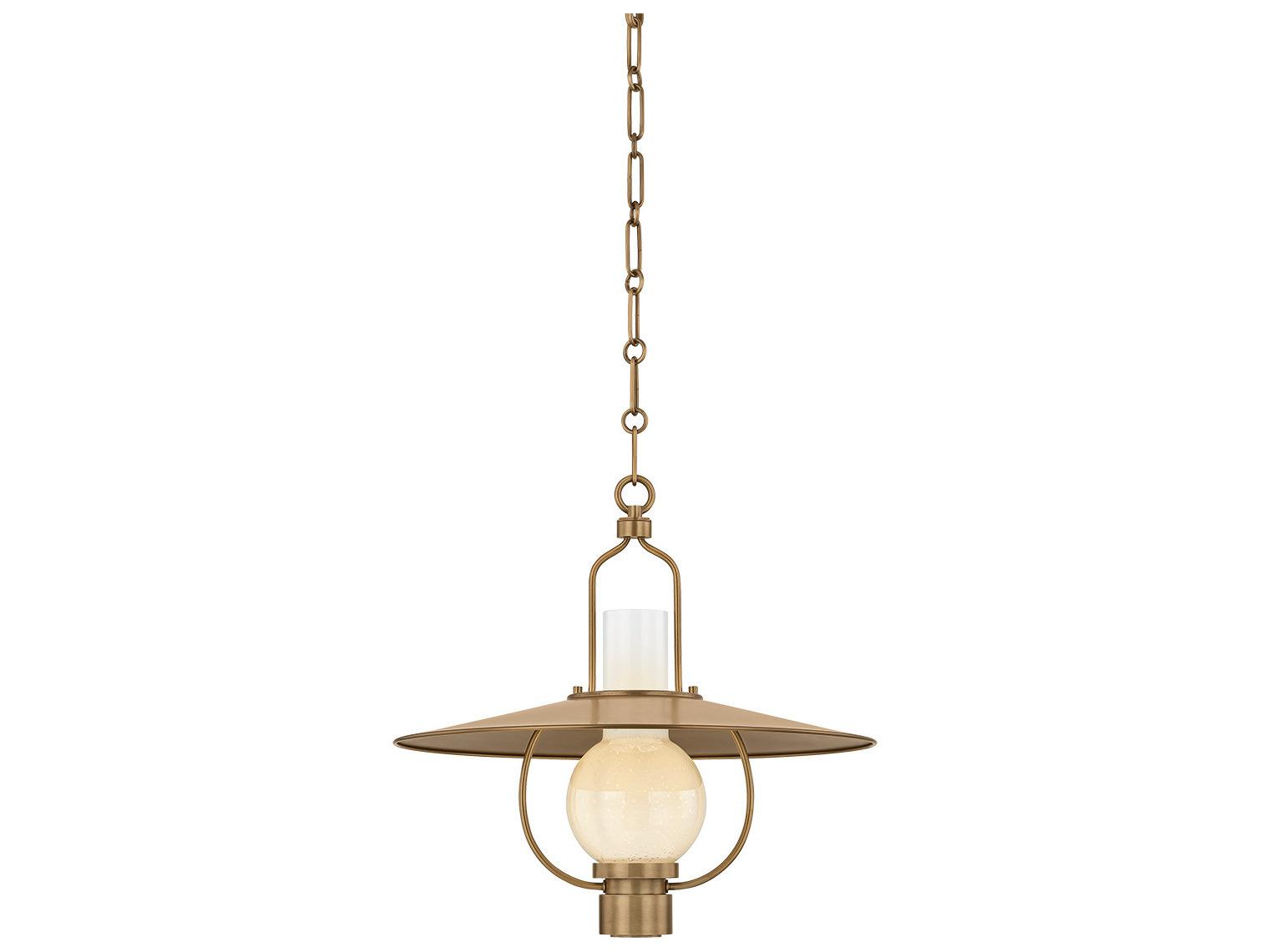 Troy Lighting Cahill 1-Light Patina Brass Lantern Pendant