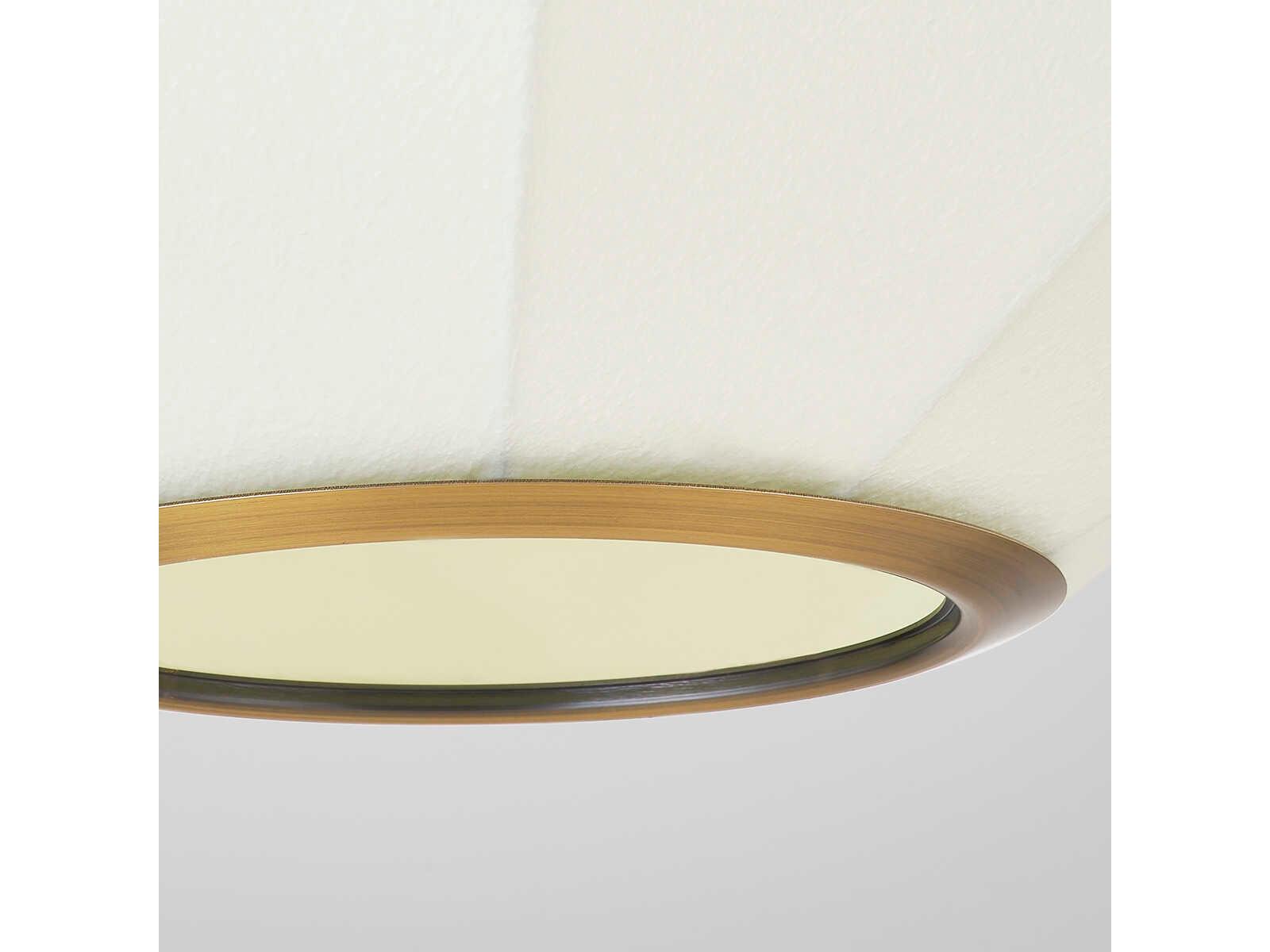 Troy Lighting Arden 1-Light Patina Brass White Lantern Pendant