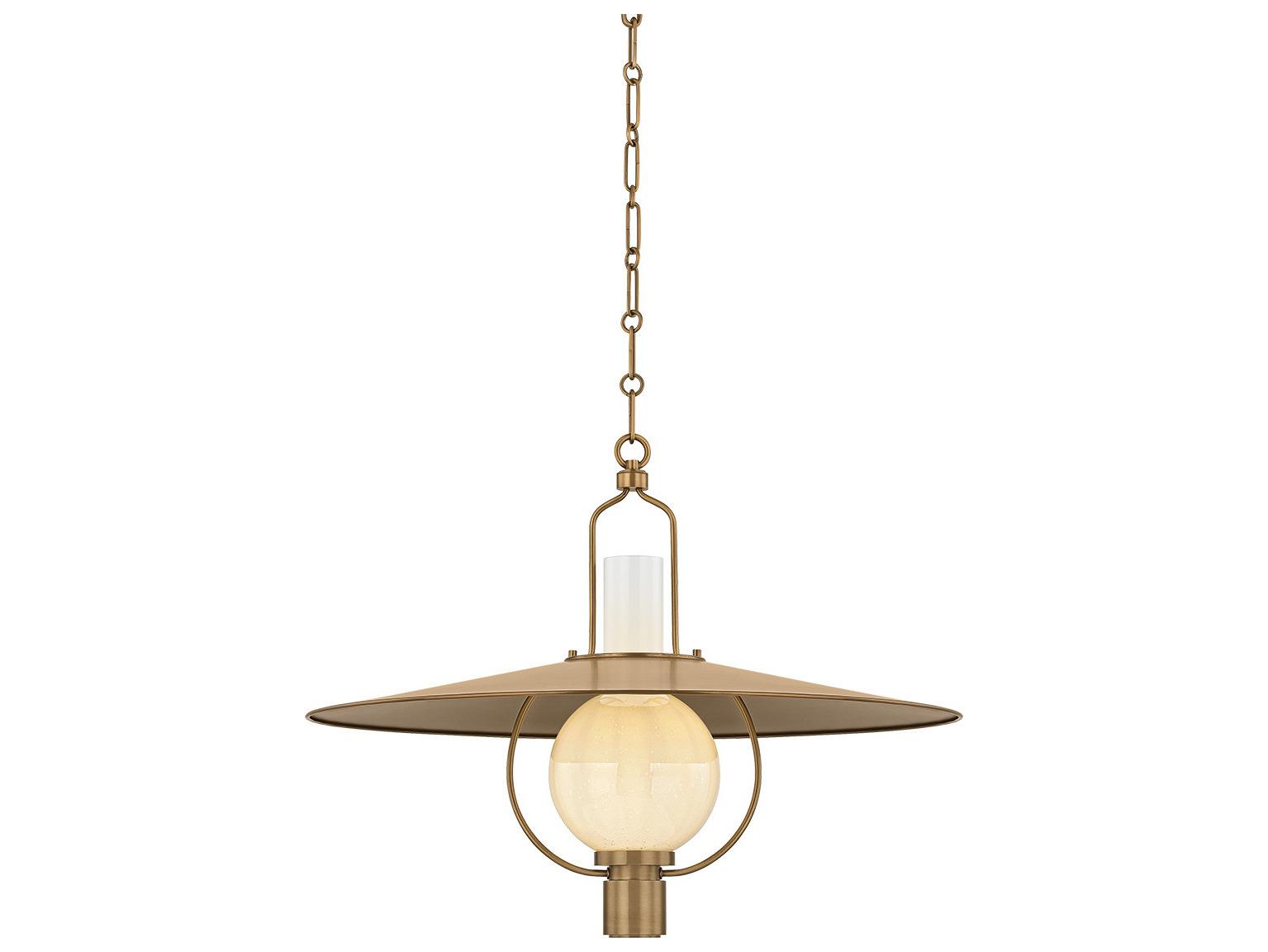 Troy Lighting Cahill 1-Light Patina Brass Lantern Pendant