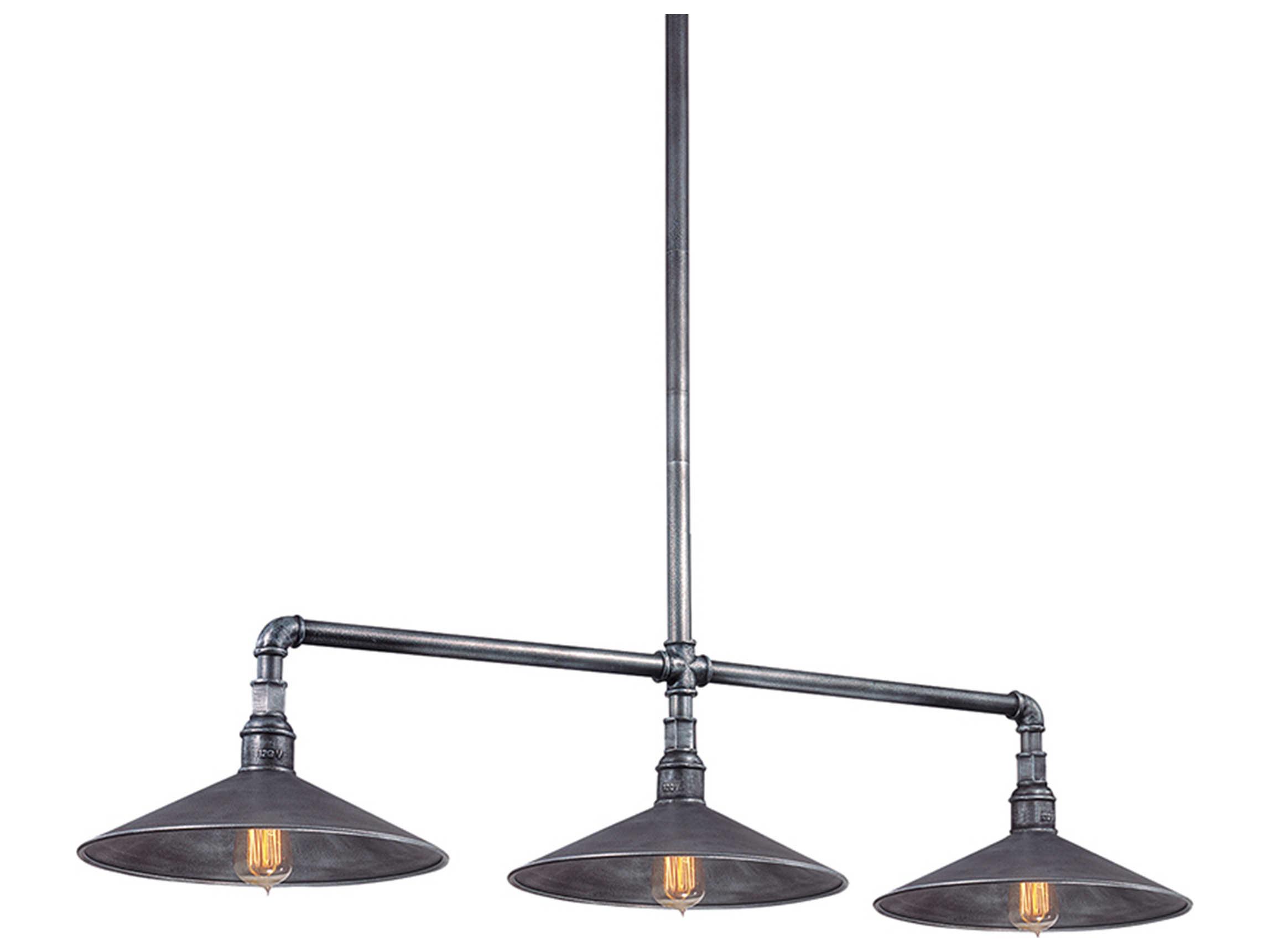 Troy Lighting Toledo 3-Light Old Silver Island Pendant