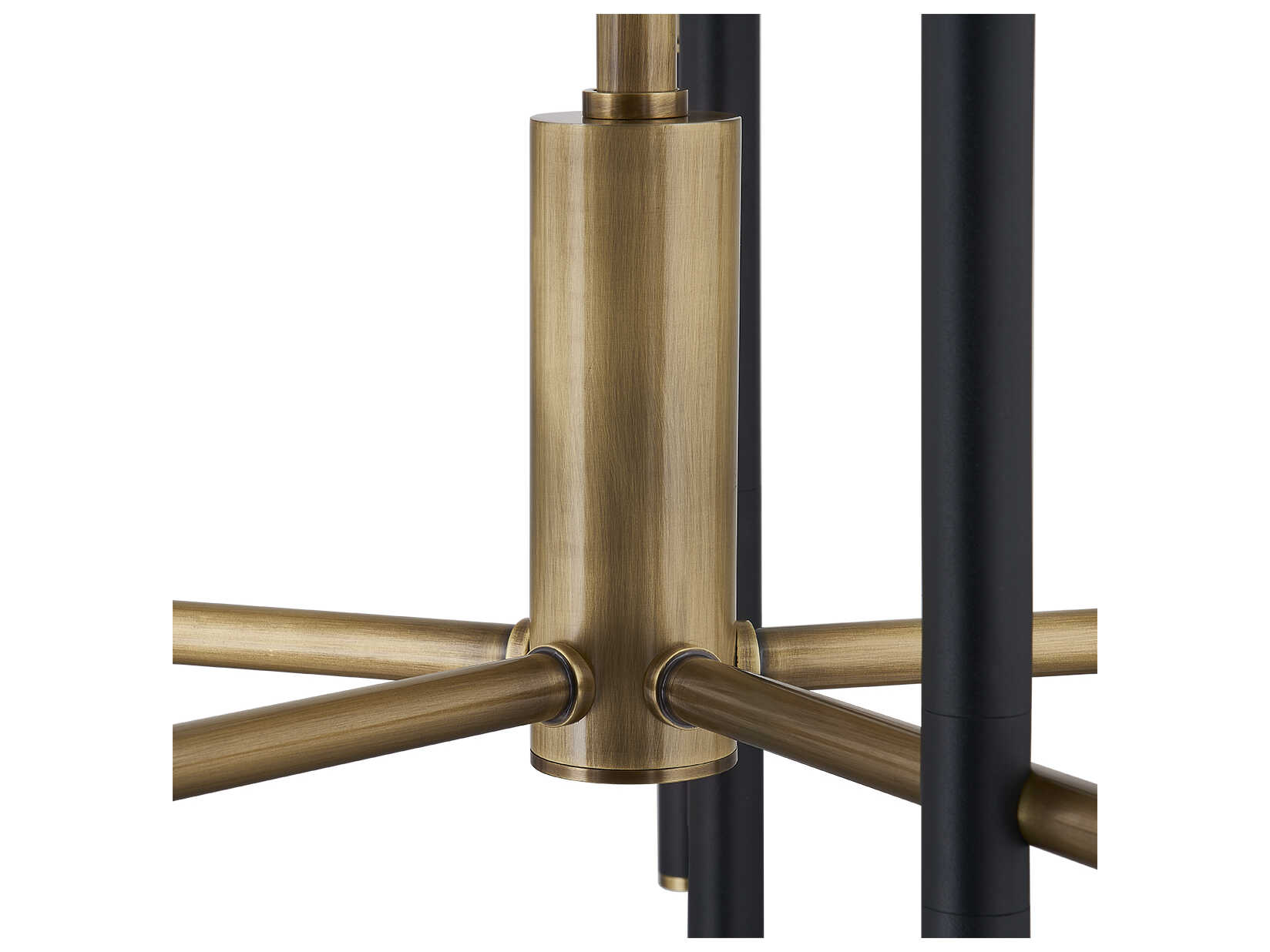 Troy Lighting Belvedere 10-Light Patina Brass Black Candelabra Cylinder Chandelier