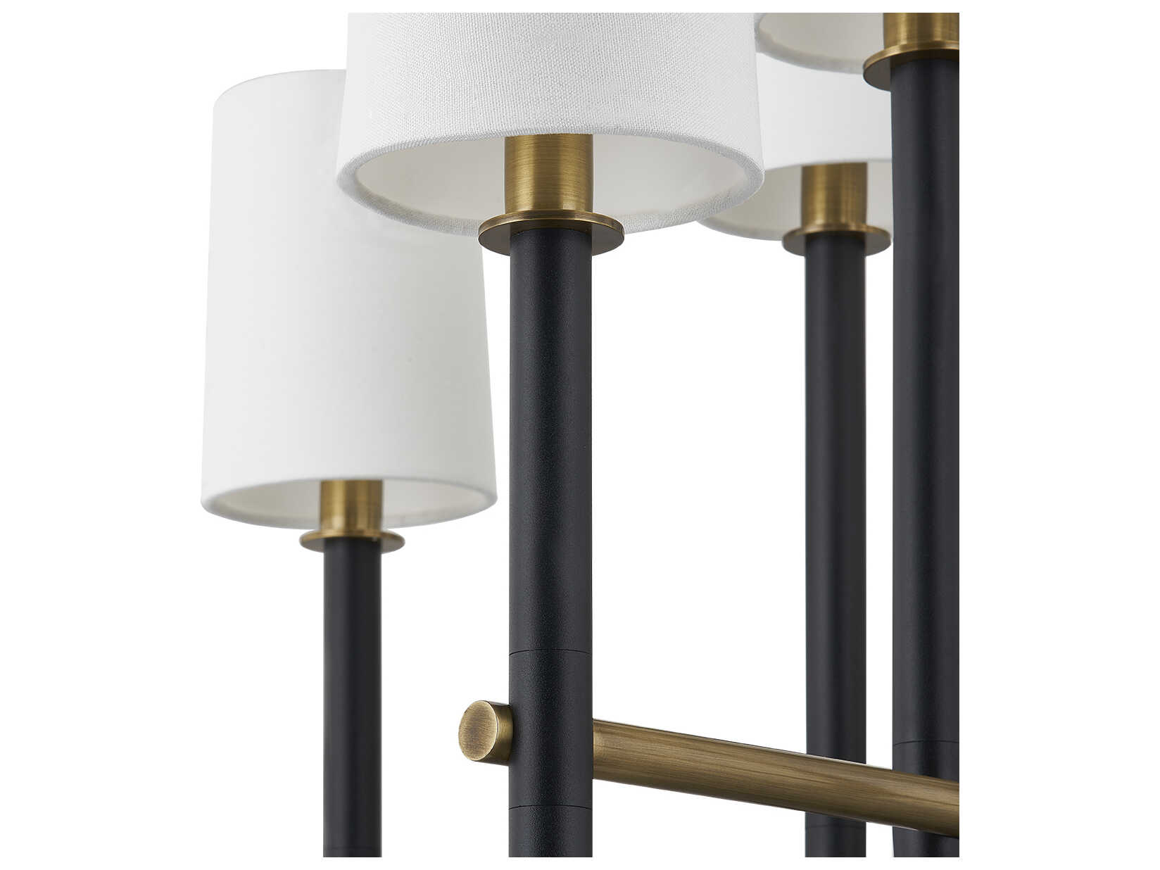 Troy Lighting Belvedere 10-Light Patina Brass Black Candelabra Cylinder Chandelier