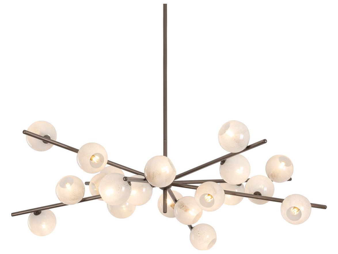 Troy Lighting Sonny 20-Light Bronze Leaf Sputnik Tiered Chandelier
