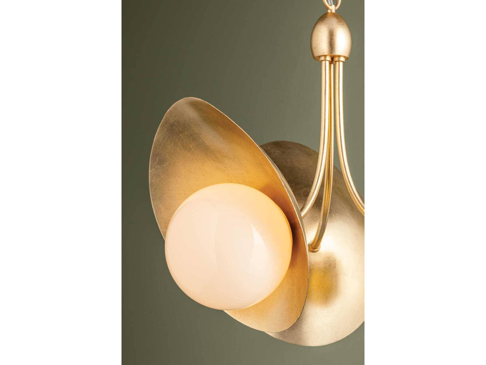 Troy Lighting Olson 3-Light Vintage Gold Leaf Globe Chandelier