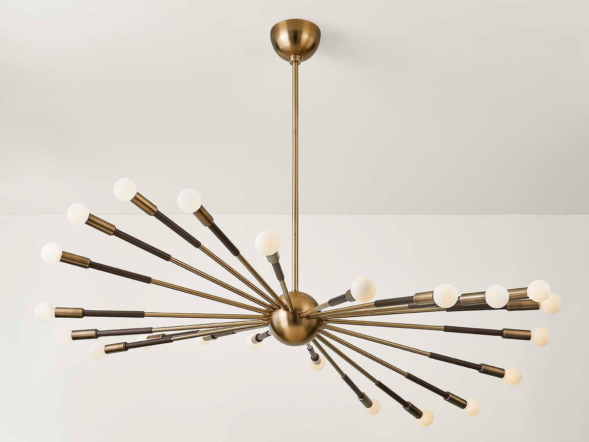 Troy Lighting Obie 22-Light Patina Brass Bronze Sputnik Chandelier