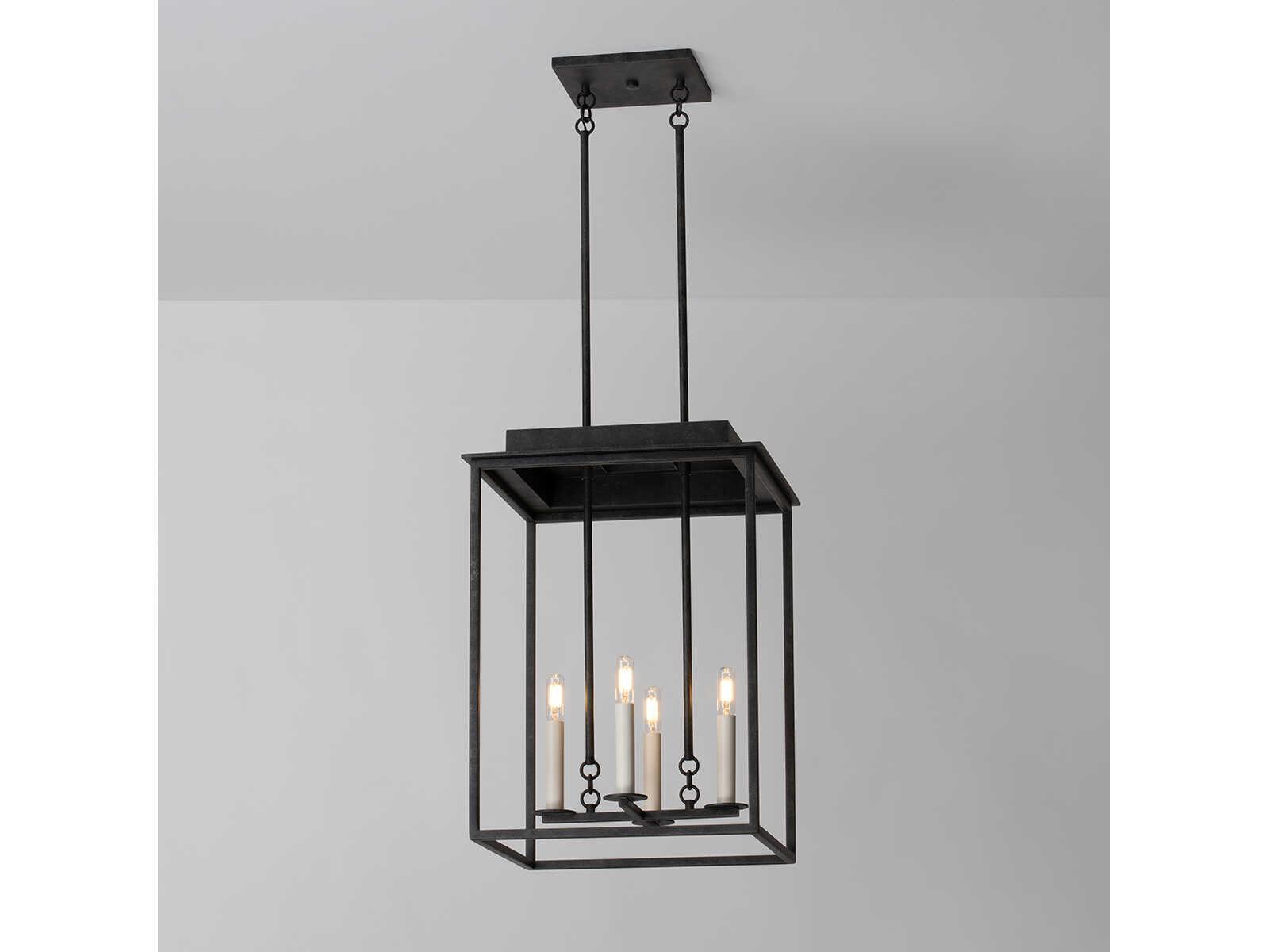 Troy Lighting Hart 4-Light French Iron Black Pendant