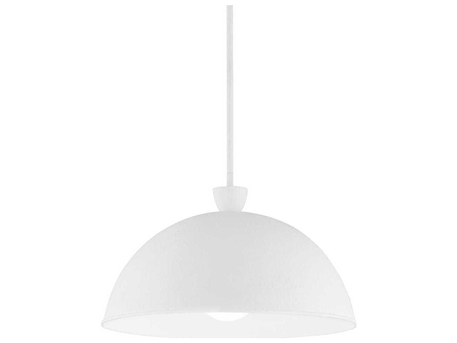 Troy Lighting Tygo 1-Light White Dome Pendant