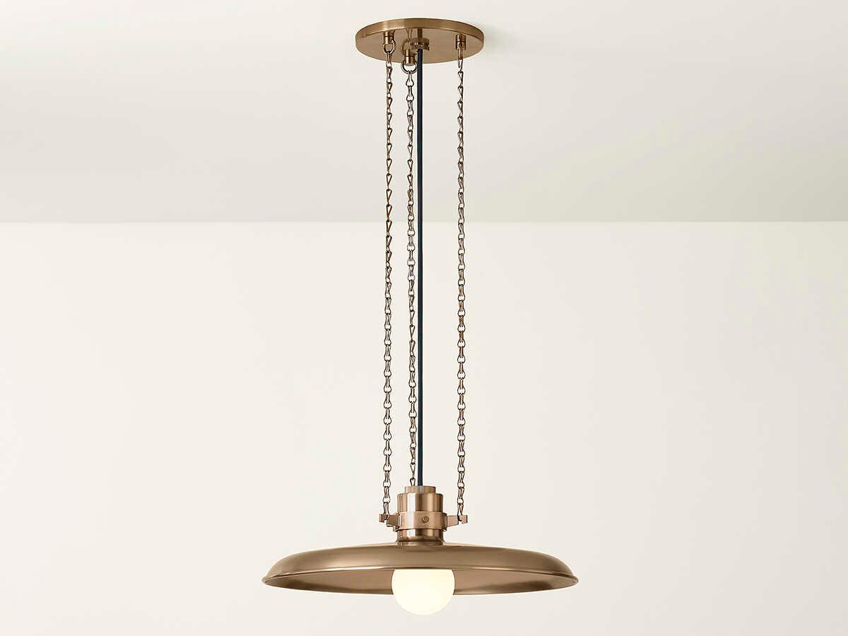 Troy Lighting Rainhill 1-Light Patina Brass Pendant