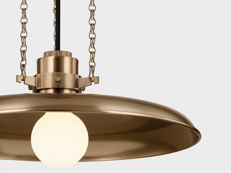 Troy Lighting Rainhill 1-Light Patina Brass Pendant