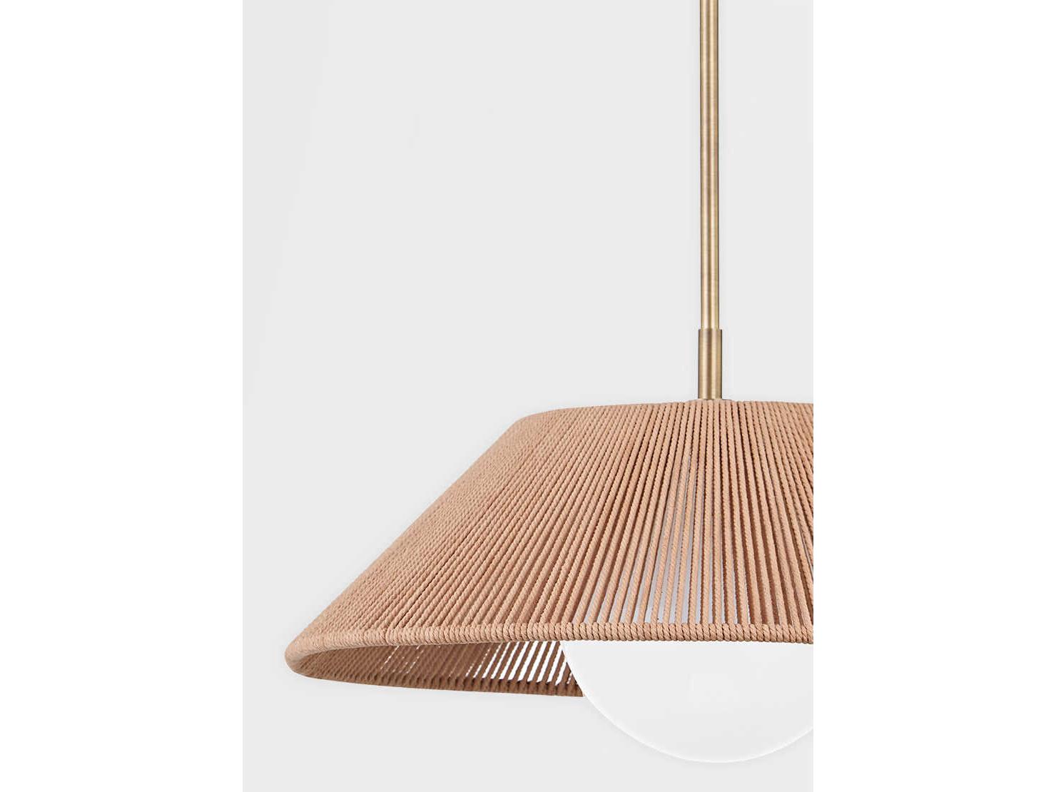 Troy Lighting Lisbon 1-Light Brass Glass Empire Globe Pendant