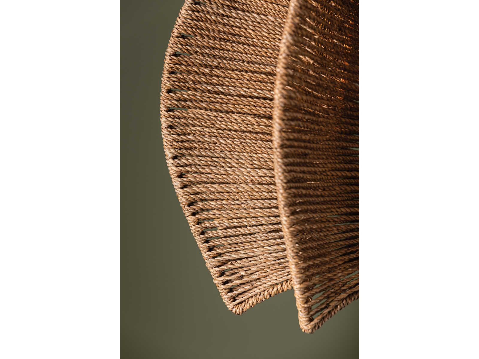 Troy Lighting Valatie 1-Light Vintage Gold Leaf Brown Pendant