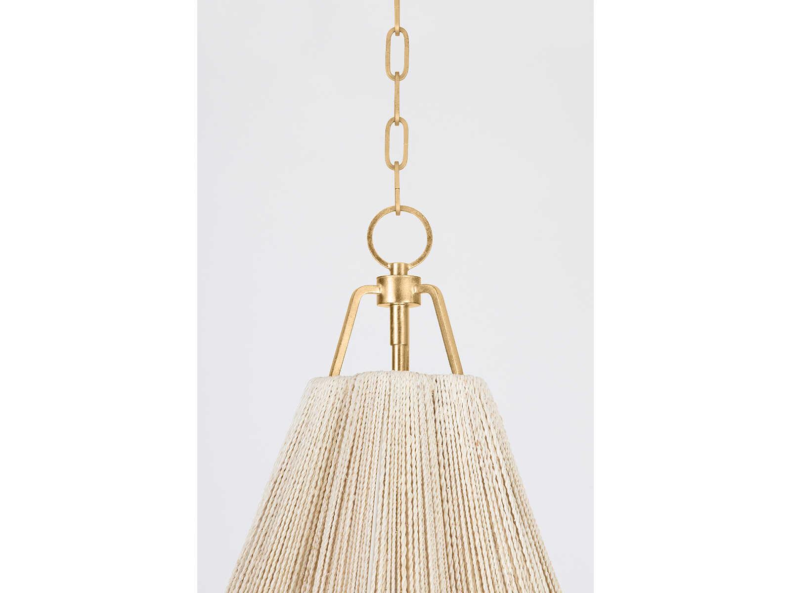 Troy Lighting Sonoma 3-Light Vintage Gold Leaf Bell Pendant