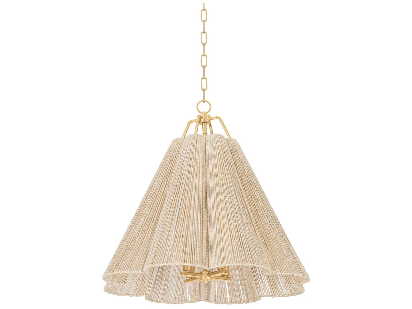 Troy Lighting Sonoma 4-Light Vintage Gold Leaf Bell Pendant