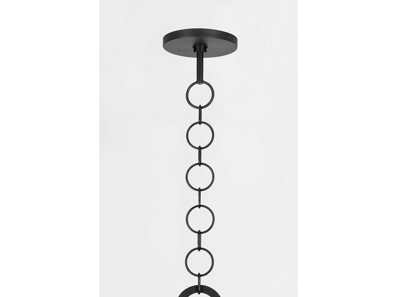 Troy Lighting Visalia 1-Light Forged Iron Black Pendant