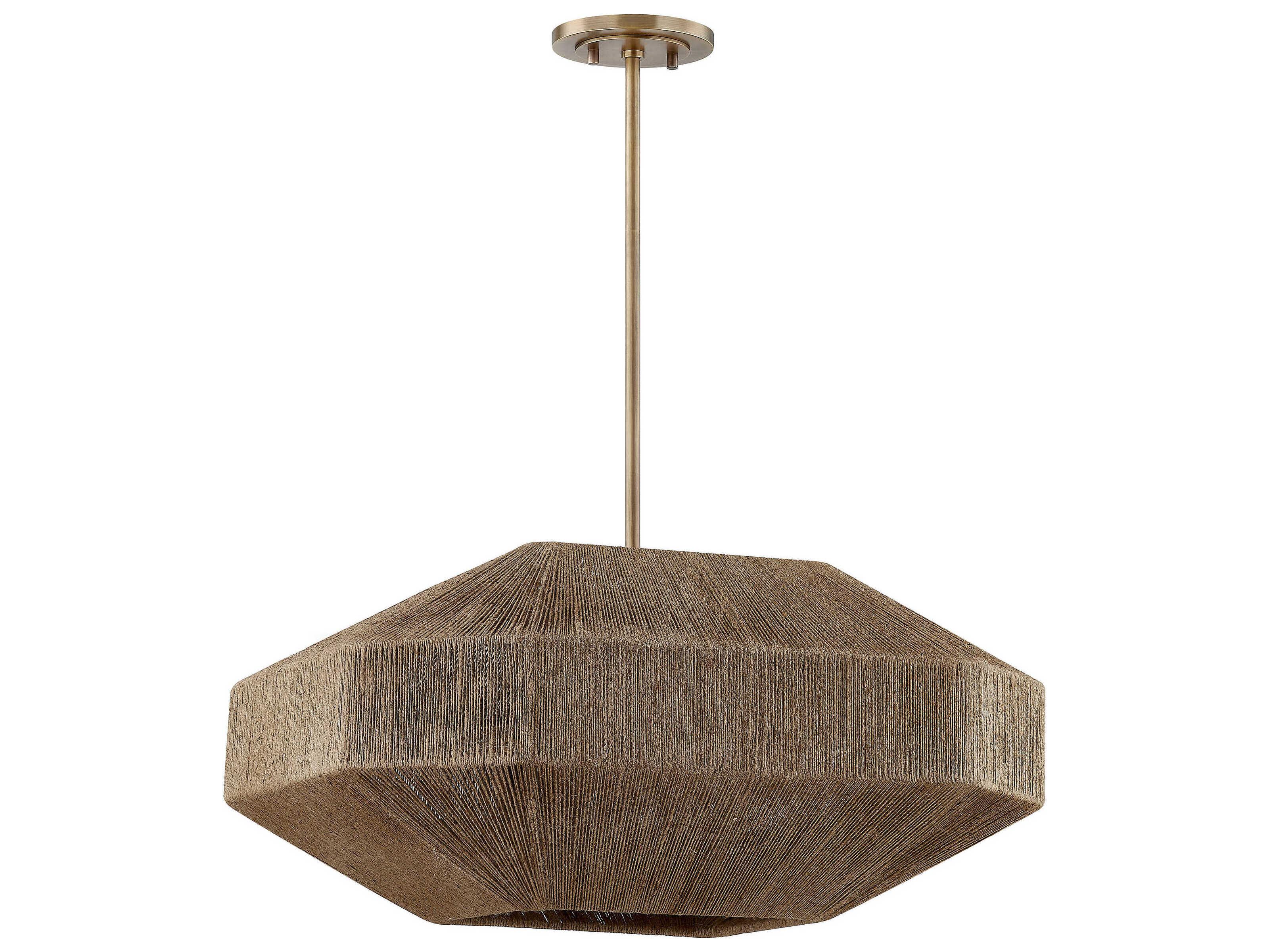 Troy Lighting Laken 4-Light Patina Brass Geometric Chandelier