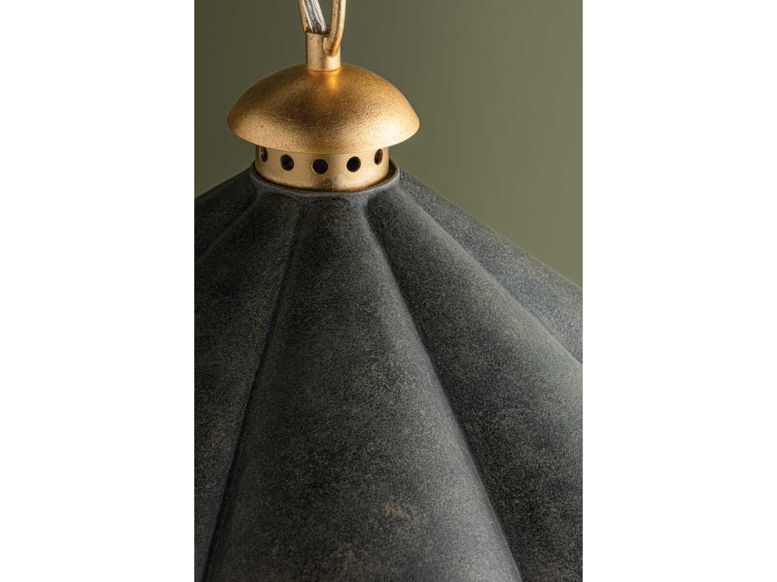 Troy Lighting Wildomar 3-Light Vintage Gold Leaf French Iron Black Lantern Pendant