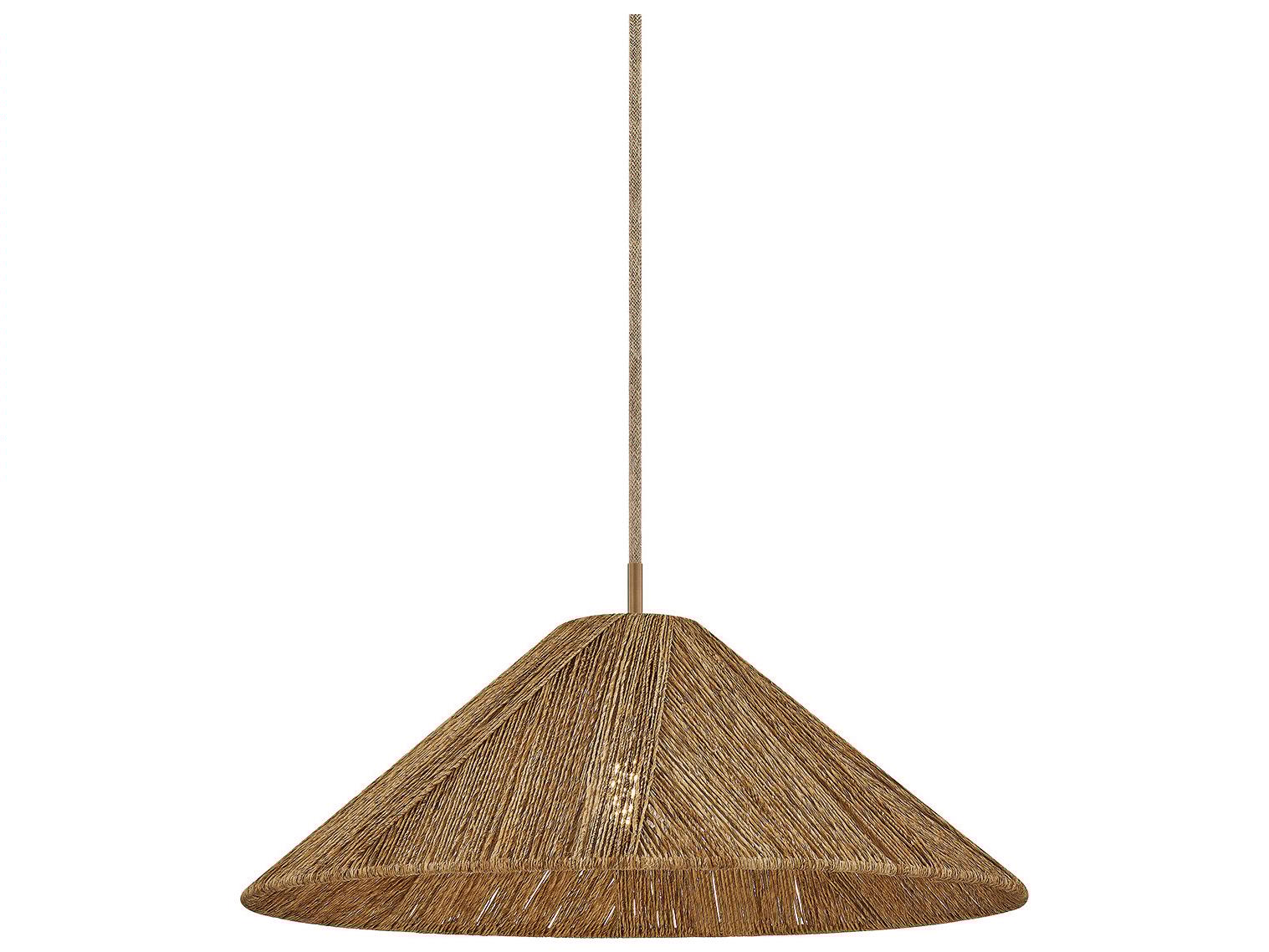 Troy Lighting Ahrens 1-Light Patina Brass Brown Pendant