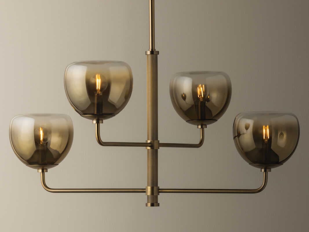 Troy Lighting August 4-Light Patina Brass Chandelier