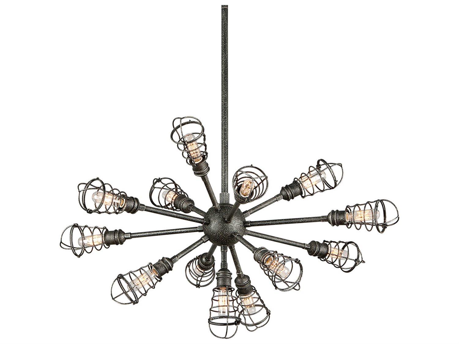 Troy Lighting Conduit 13-Light Old Silver Pendant