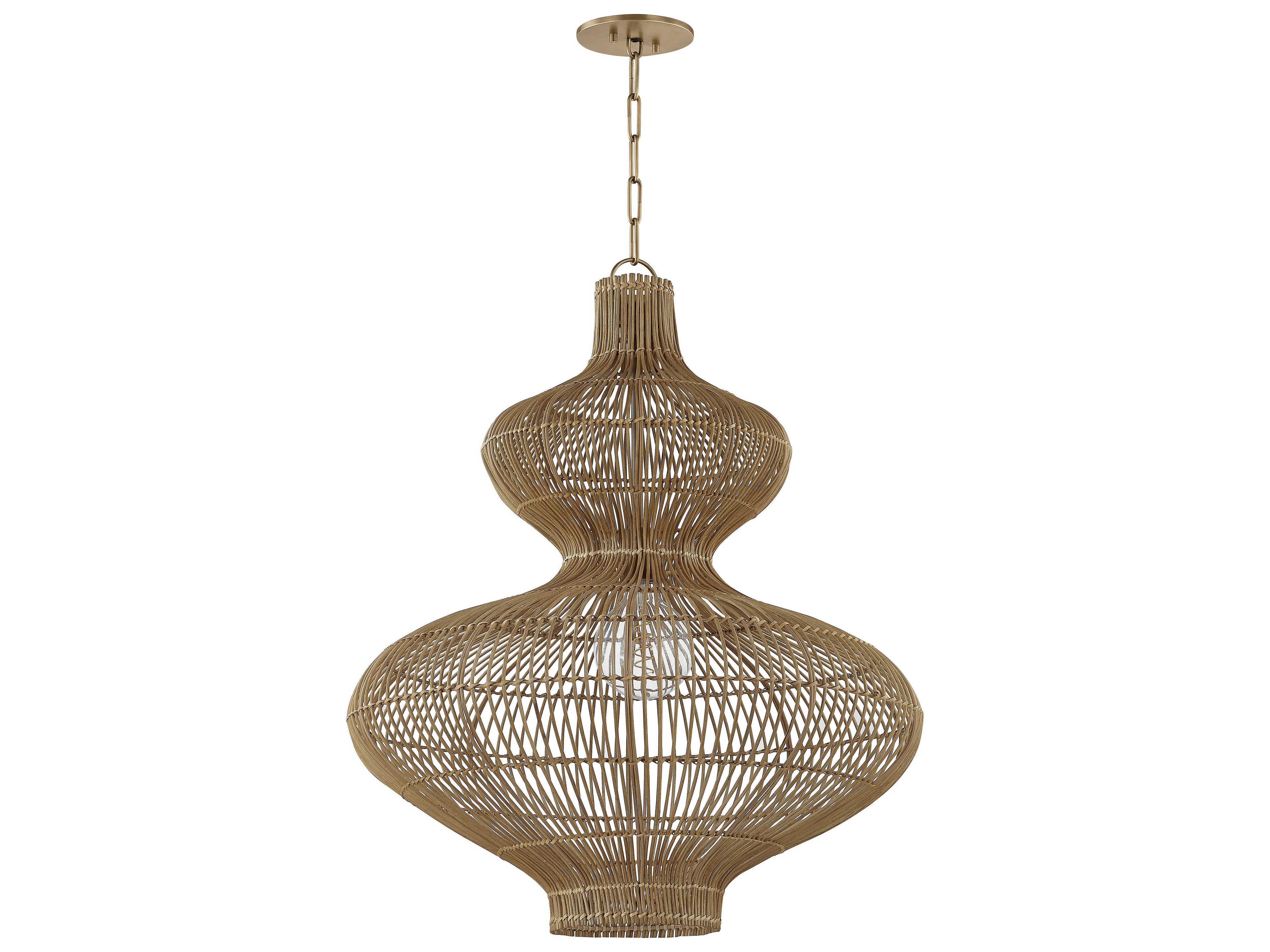 Troy Lighting Chandler Mclellan Irvine 1-Light Patina Brass Pendant