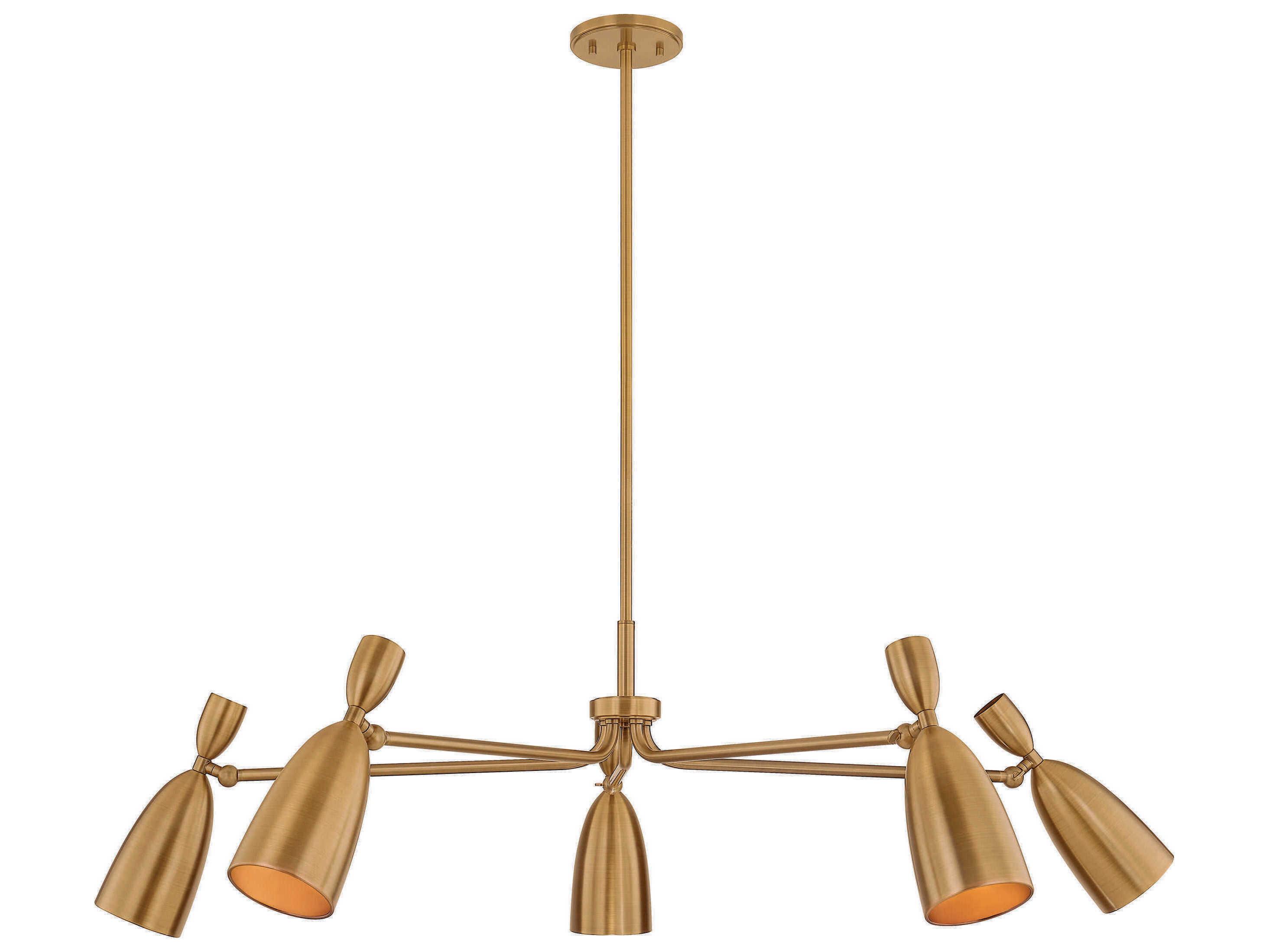 Troy Lighting Spade 5-Light Patina Brass Chandelier